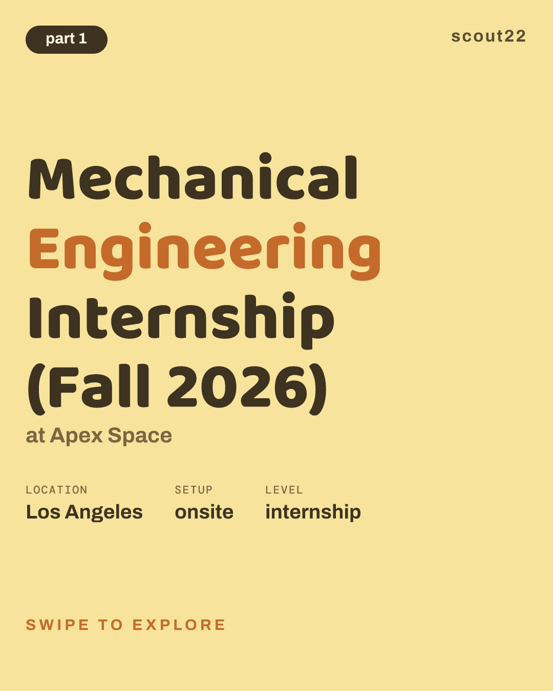 Mechanical Engineering Internship (Fall 2026) at Apex Space