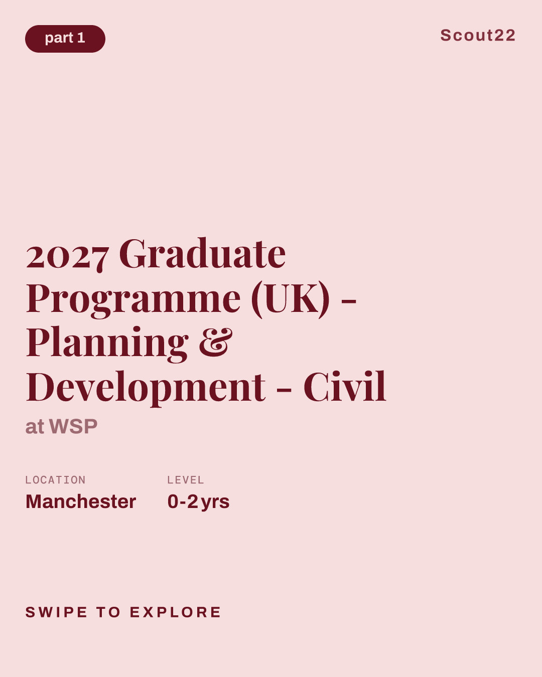 2027 Graduate Programme (UK) - Planning & Development - Civil at WSP