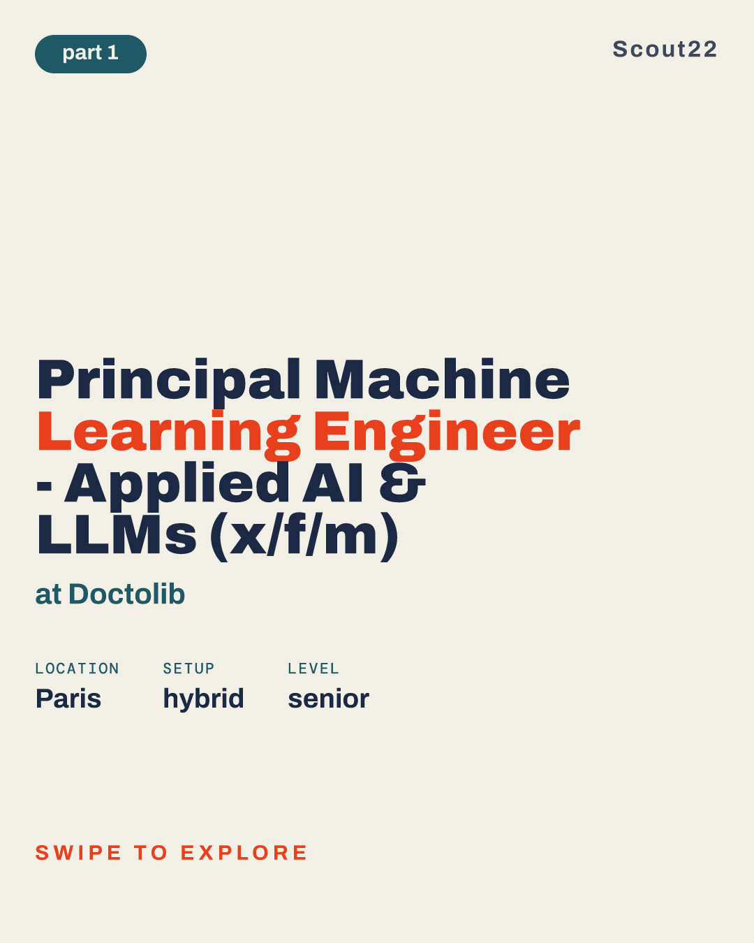 Principal Machine Learning Engineer - Applied AI & LLMs (x/f/m) at Doctolib