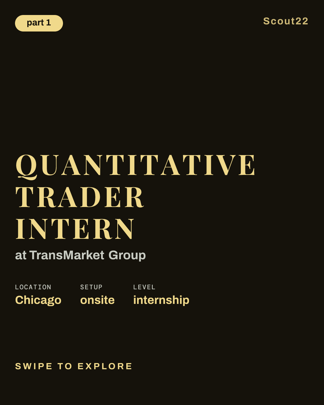 Quantitative Trader Intern at TransMarket Group