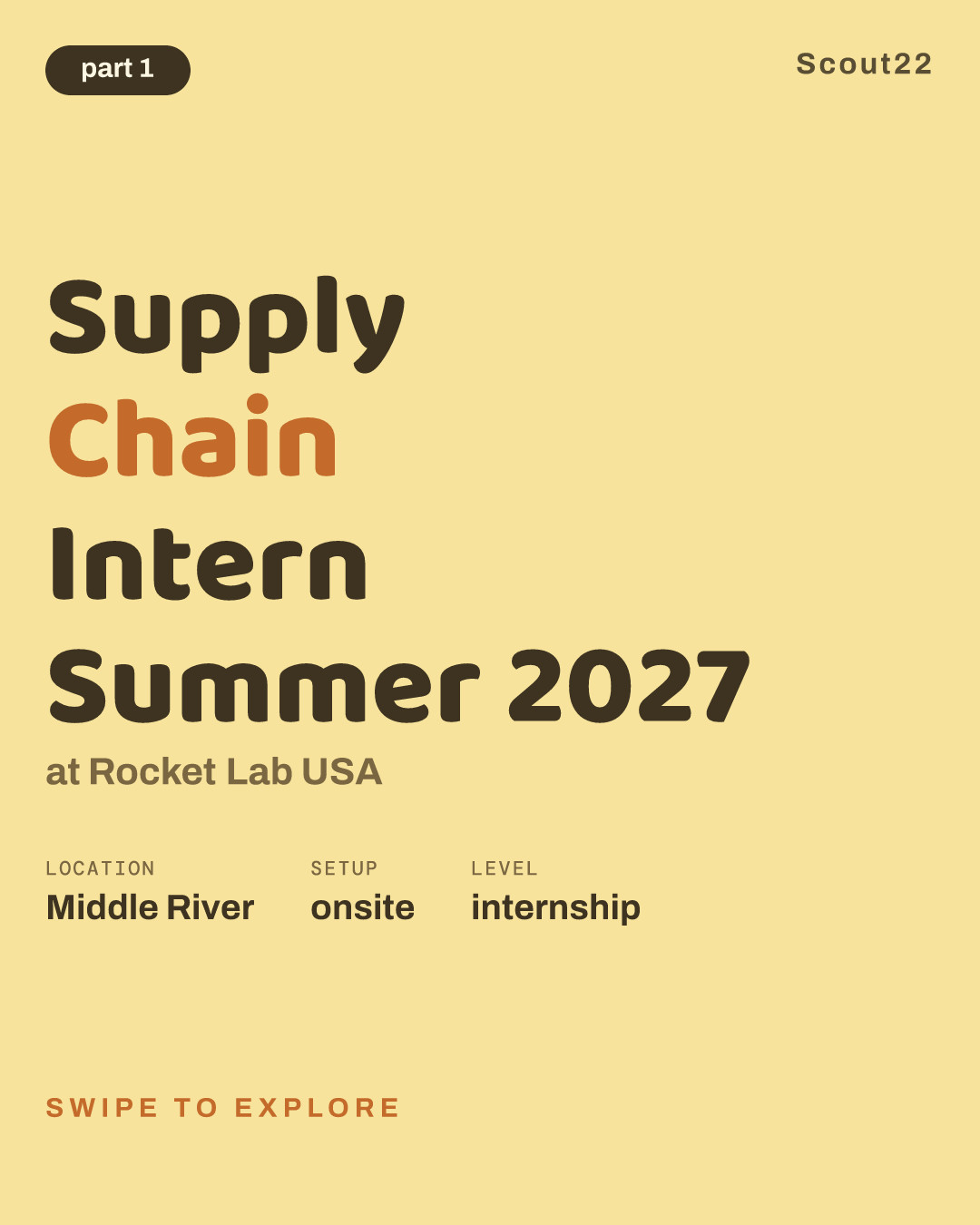 Supply Chain Intern Summer 2027 at Rocket Lab USA