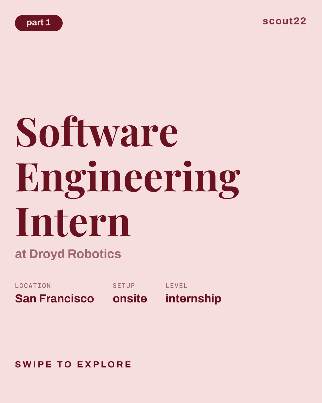 Software Engineering Intern at Droyd Robotics