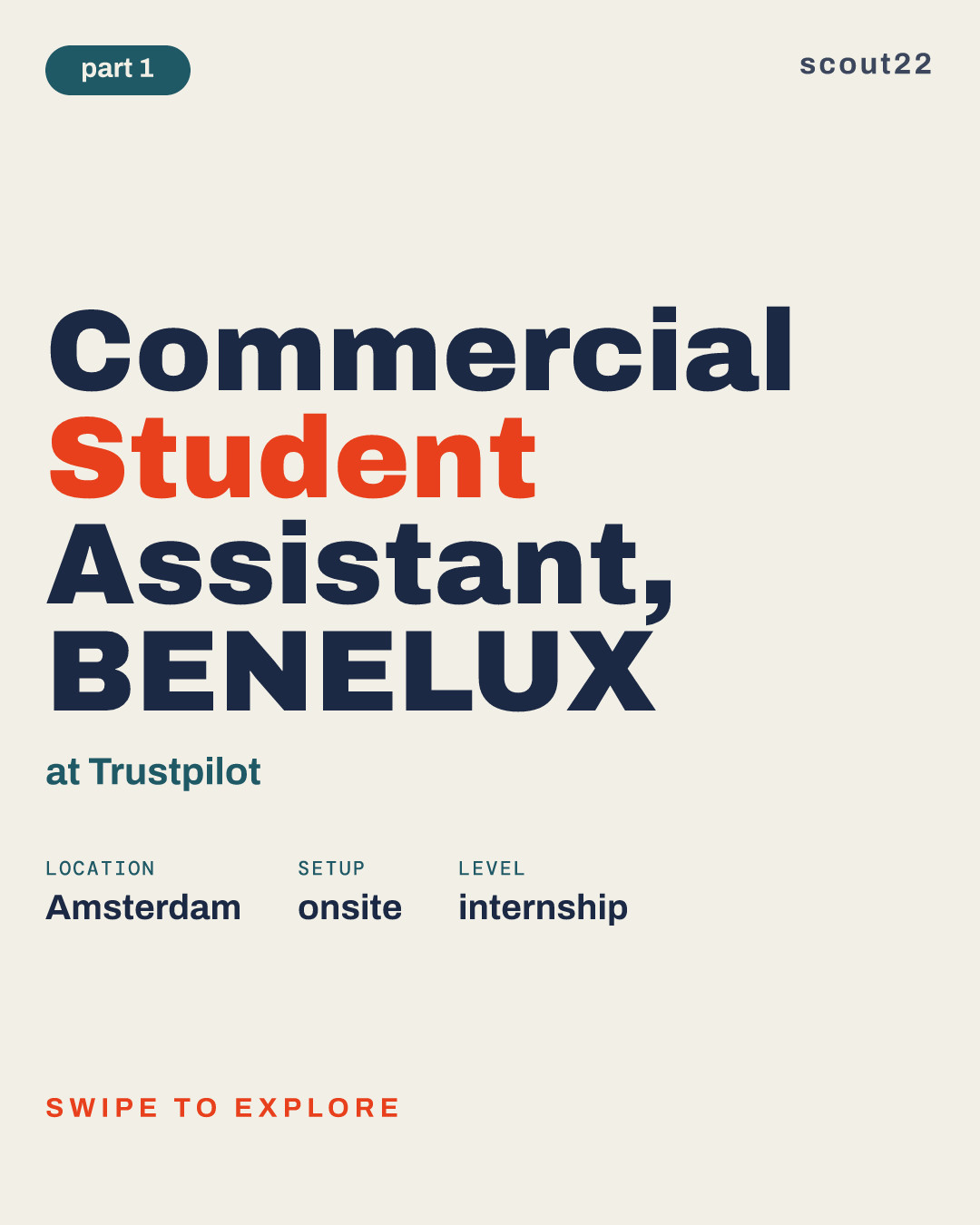 Commercial Student Assistant, BENELUX at Trustpilot