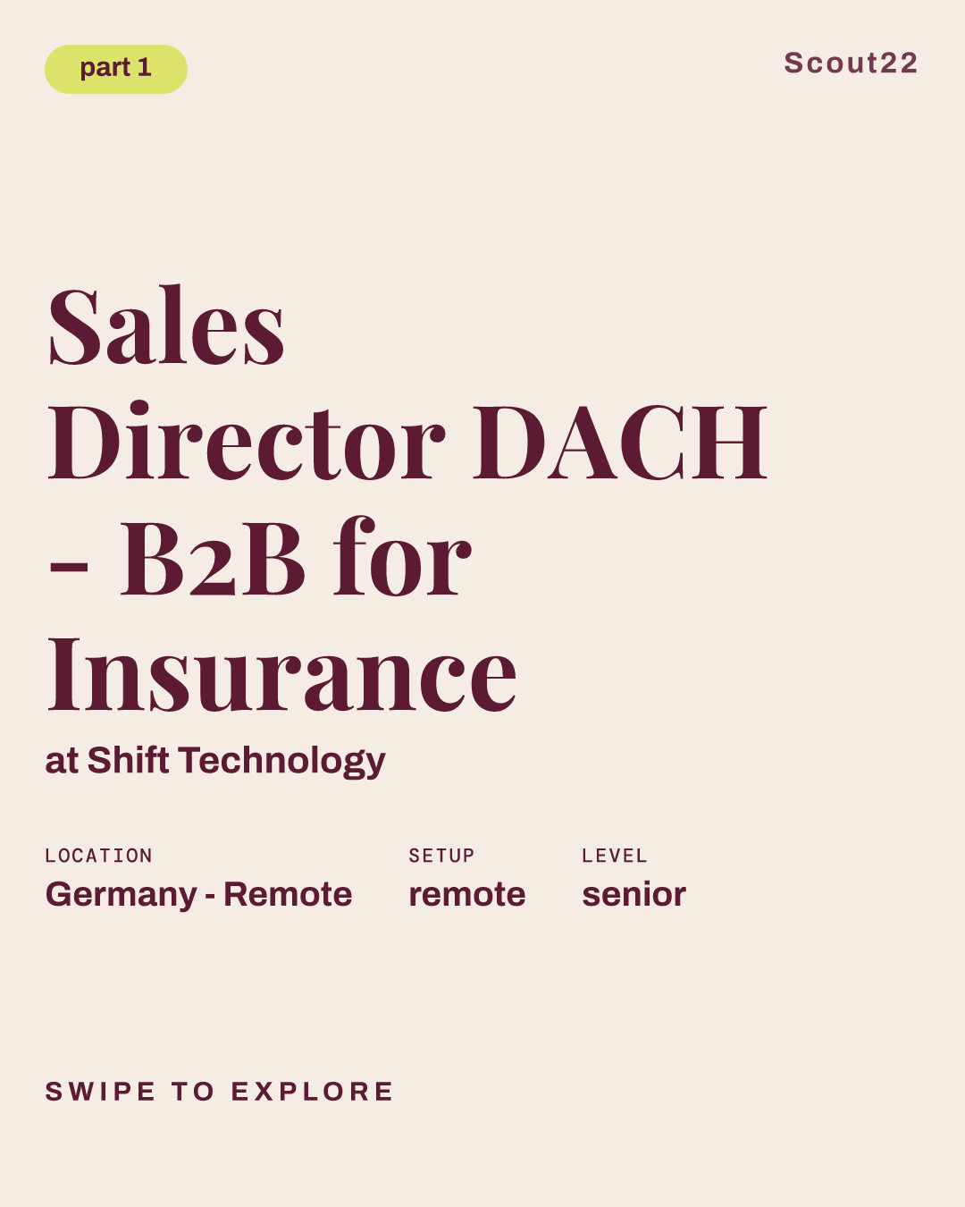 Sales Director DACH - B2B for Insurance at Shift Technology