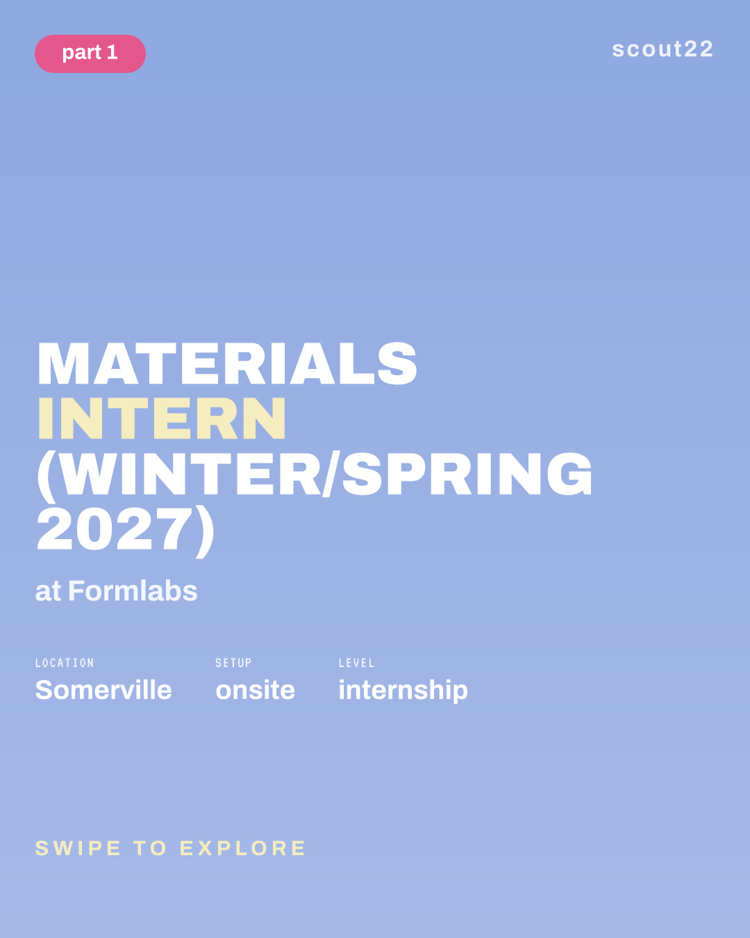 Materials Intern (Winter/Spring 2027) at Formlabs