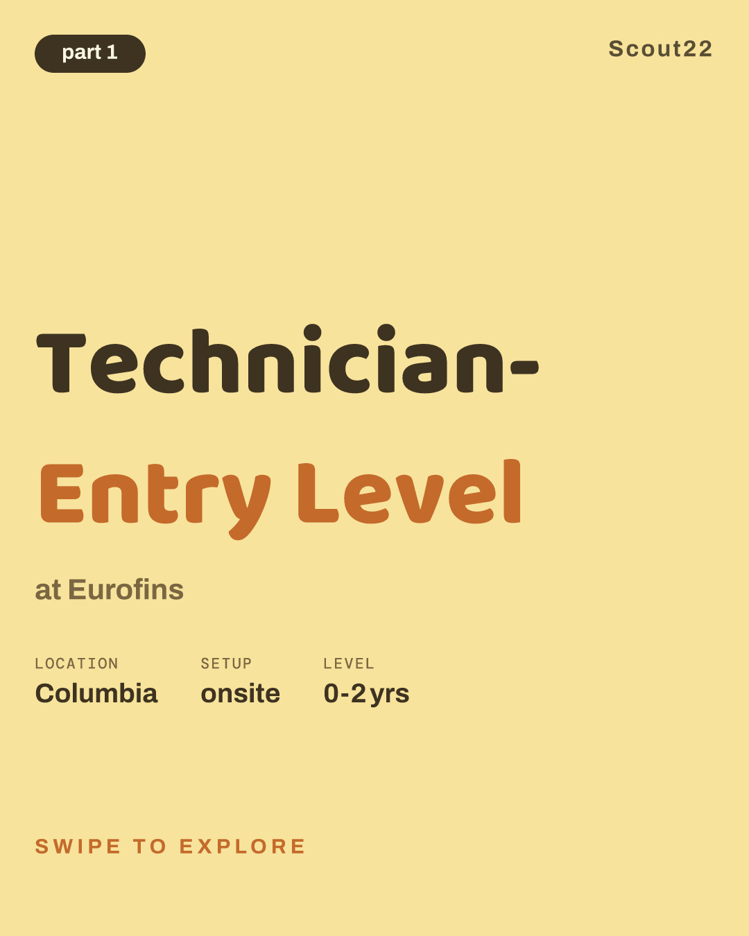 Technician- Entry Level at Eurofins