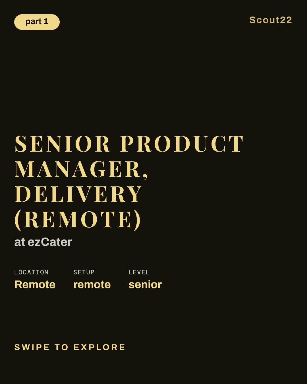 Senior Product Manager, Delivery (Remote) at ezCater