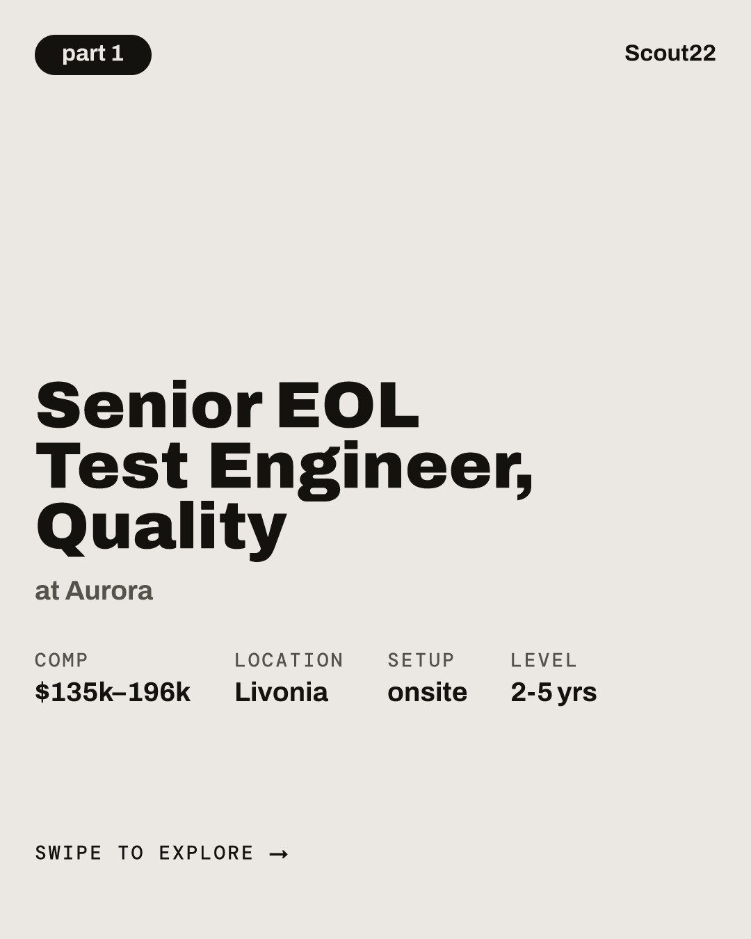 Senior EOL Test Engineer, Quality at Aurora