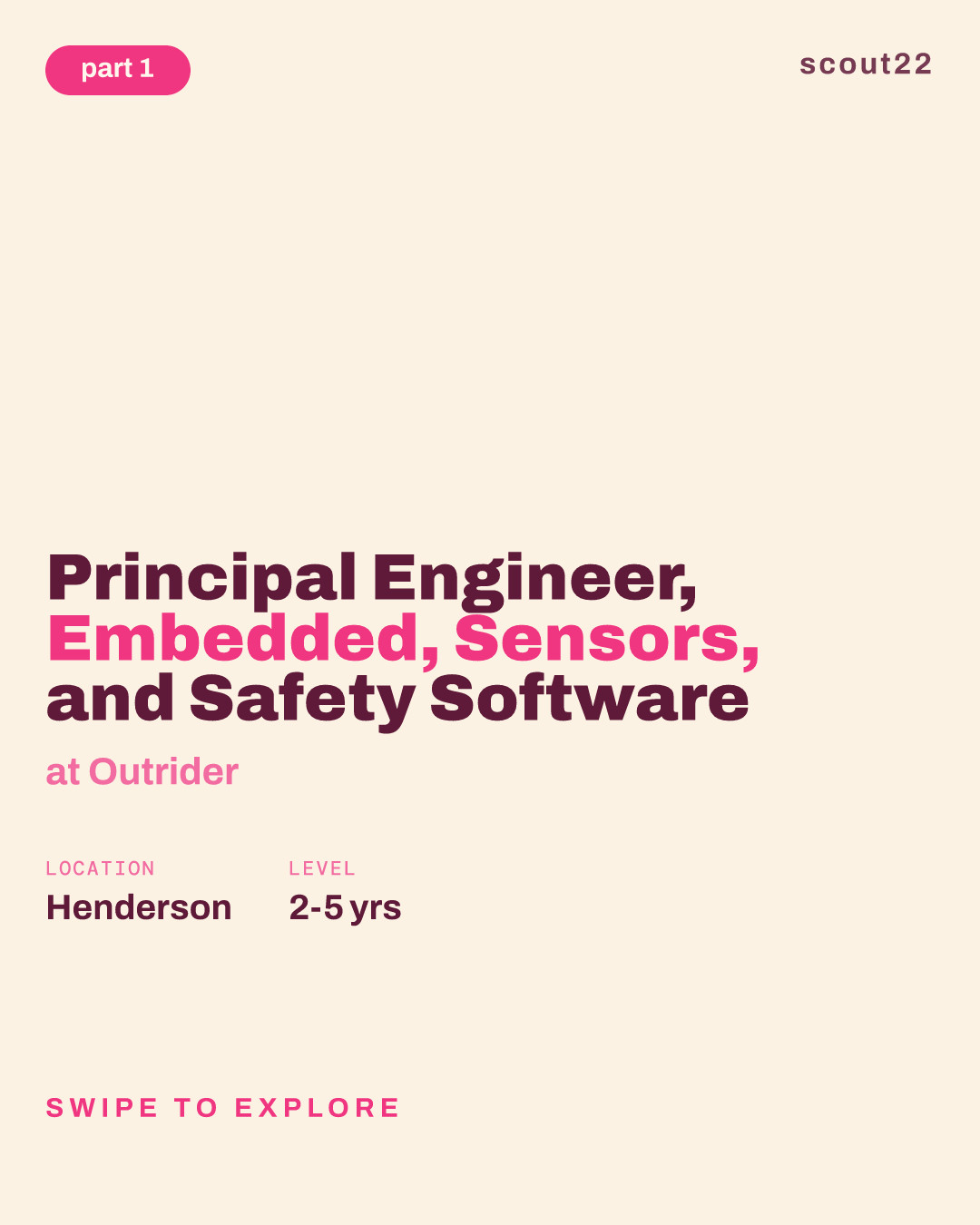 Principal Engineer, Embedded, Sensors, and Safety Software at Outrider