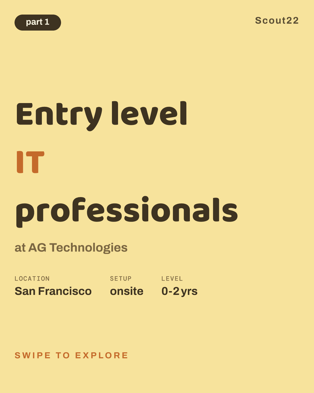 Entry level IT professionals at AG Technologies