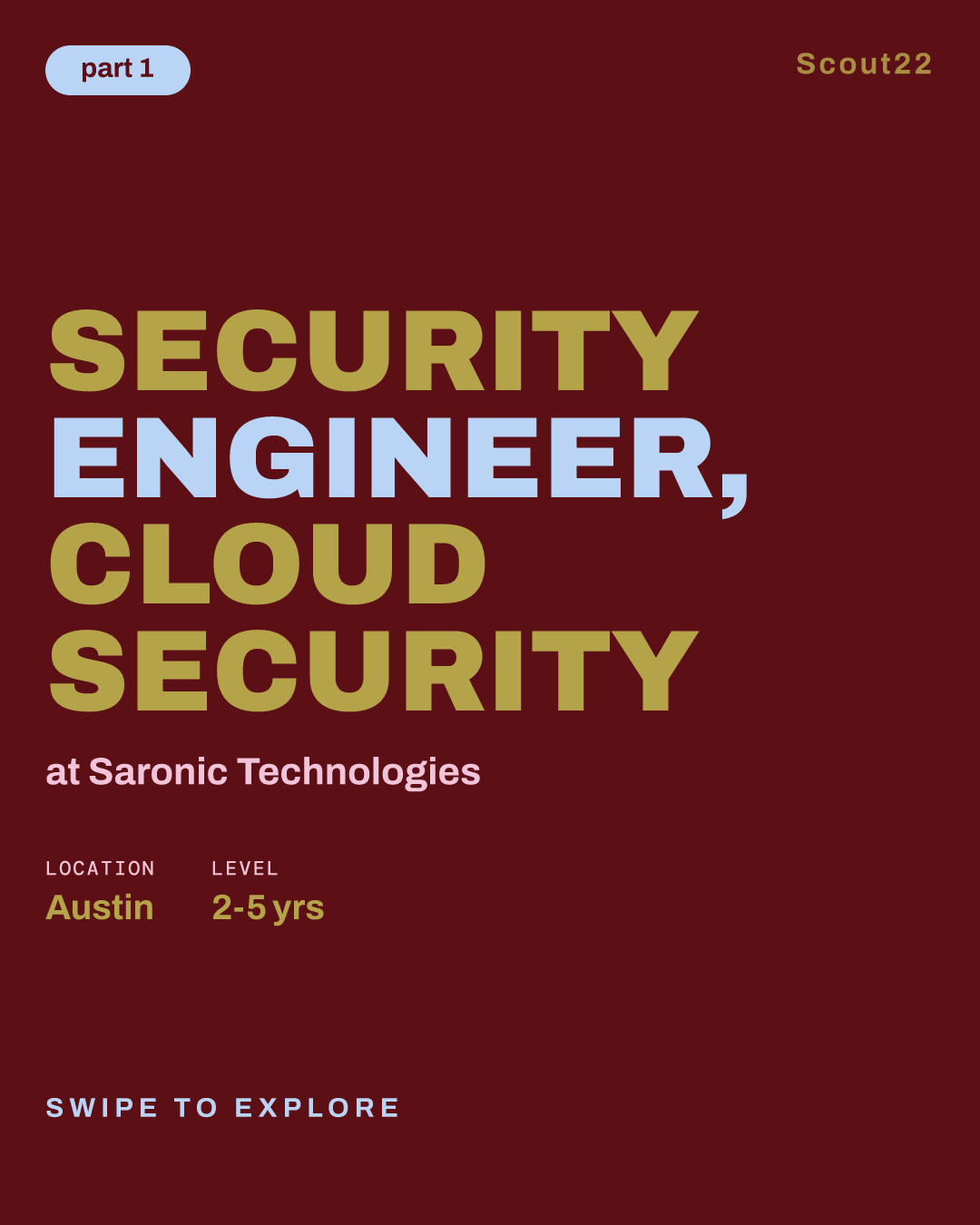 Security Engineer, Cloud Security at Saronic Technologies