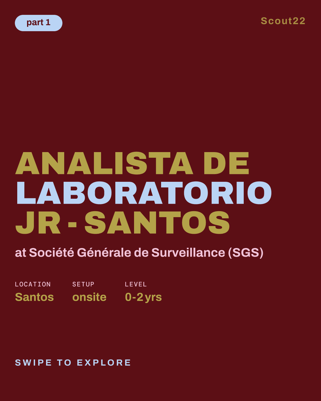 ANALISTA DE LABORATORIO JR - SANTOS at Société Générale de Surveillance (SGS)