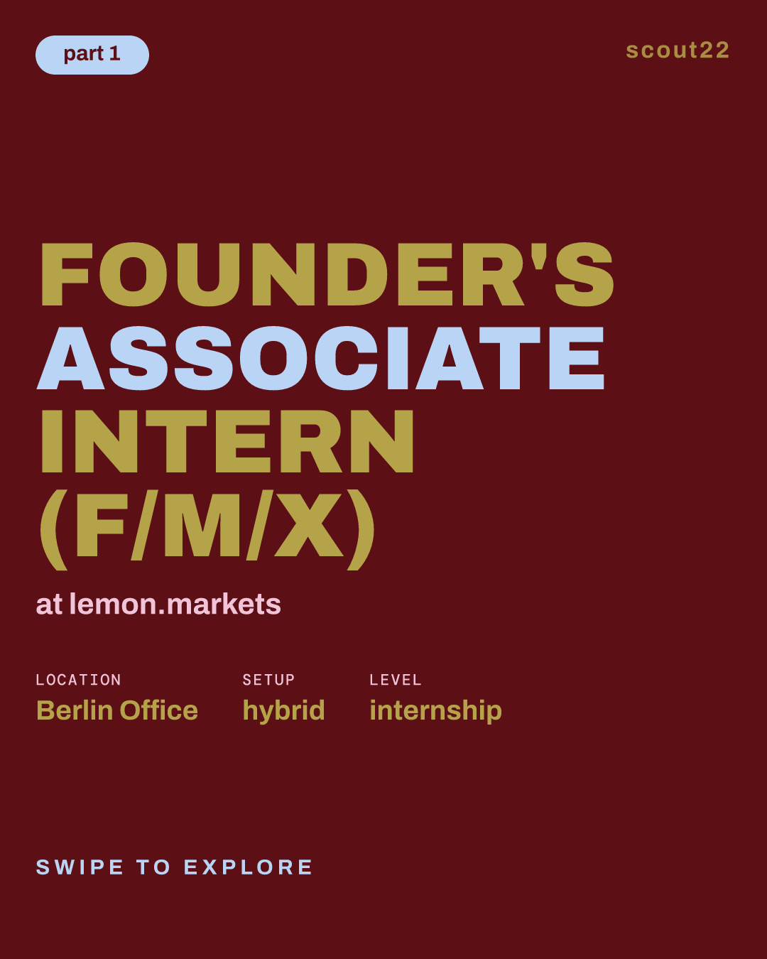 Founder's Associate Intern (f/m/x) at lemon.markets