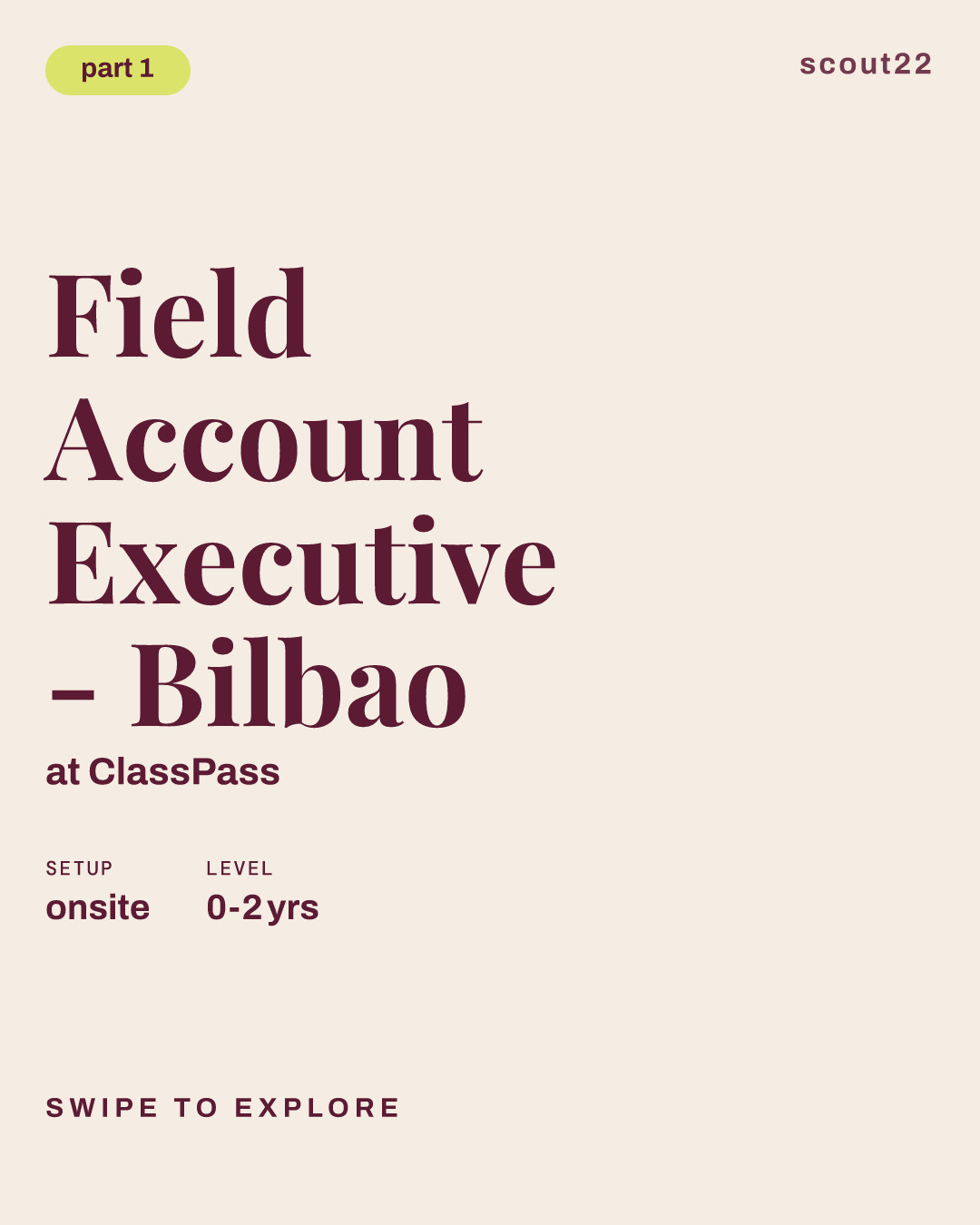 Field Account Executive - Bilbao at ClassPass