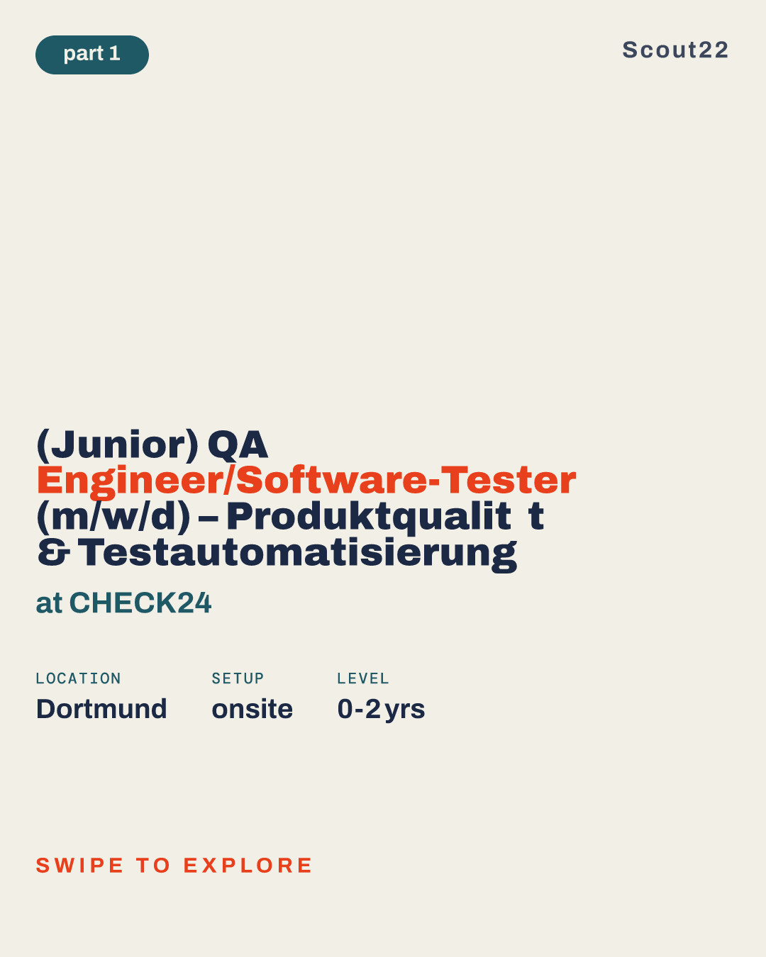 (Junior) QA Engineer/Software-Tester (m/w/d) – Produktqualität & Testautomatisierung at CHECK24
