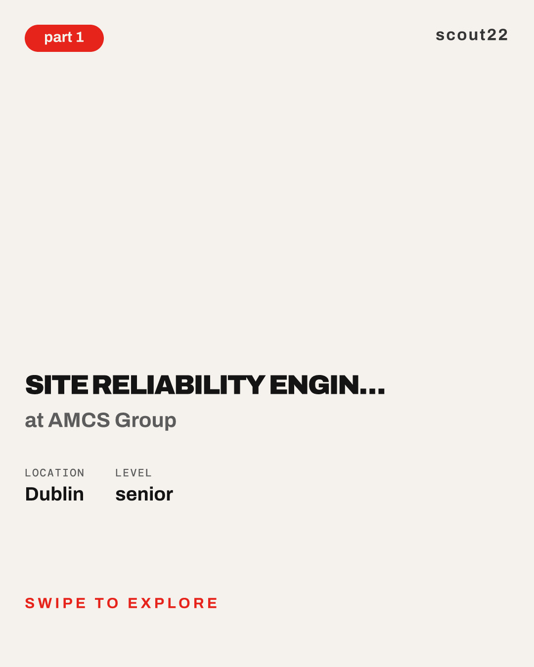 Site Reliability Engineering Technical Lead at AMCS Group