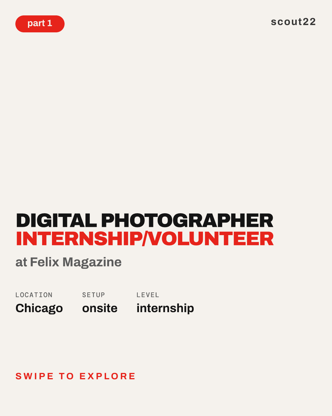 Digital Photographer Internship/Volunteer at Felix Magazine