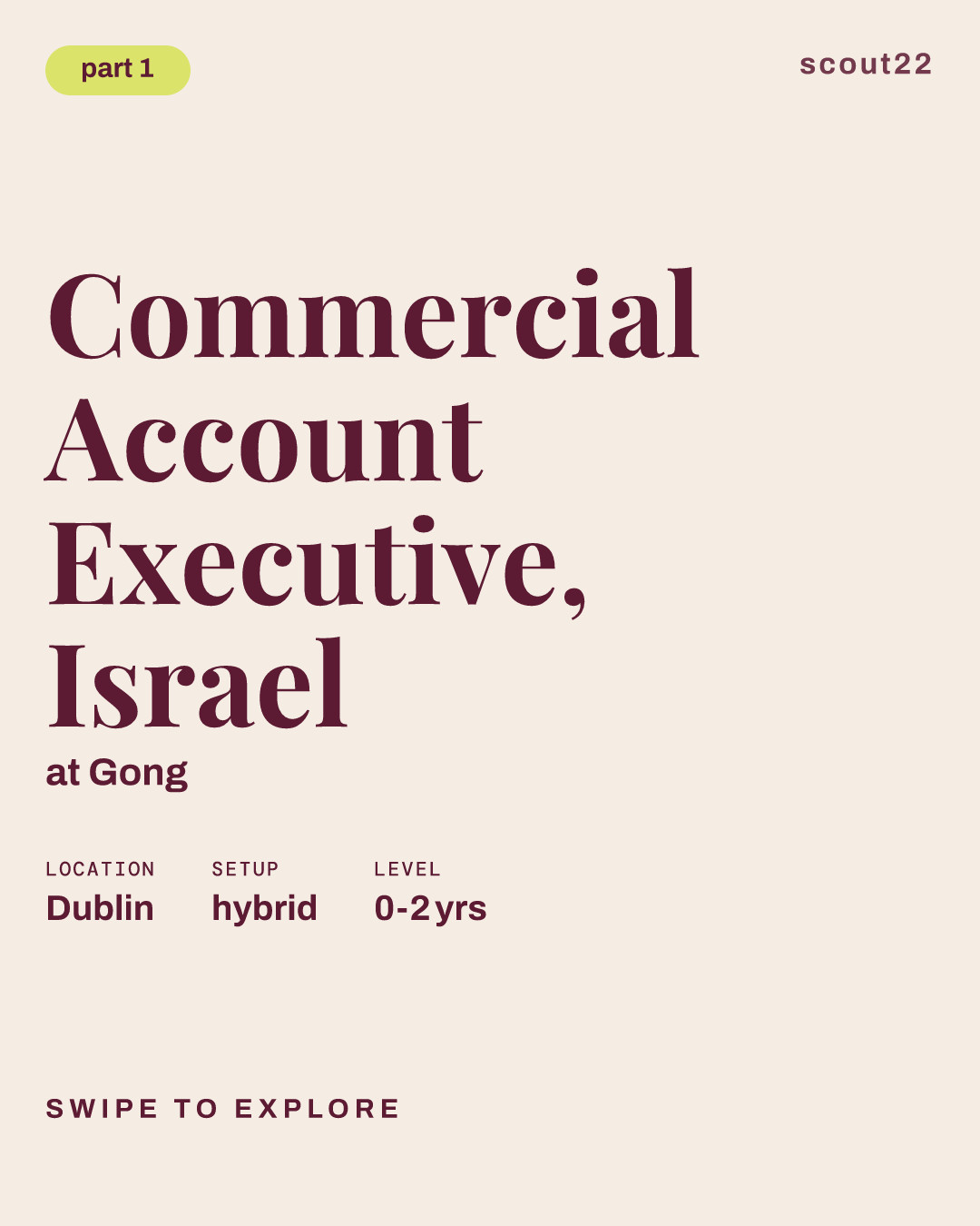 Commercial Account Executive, Israel at Gong
