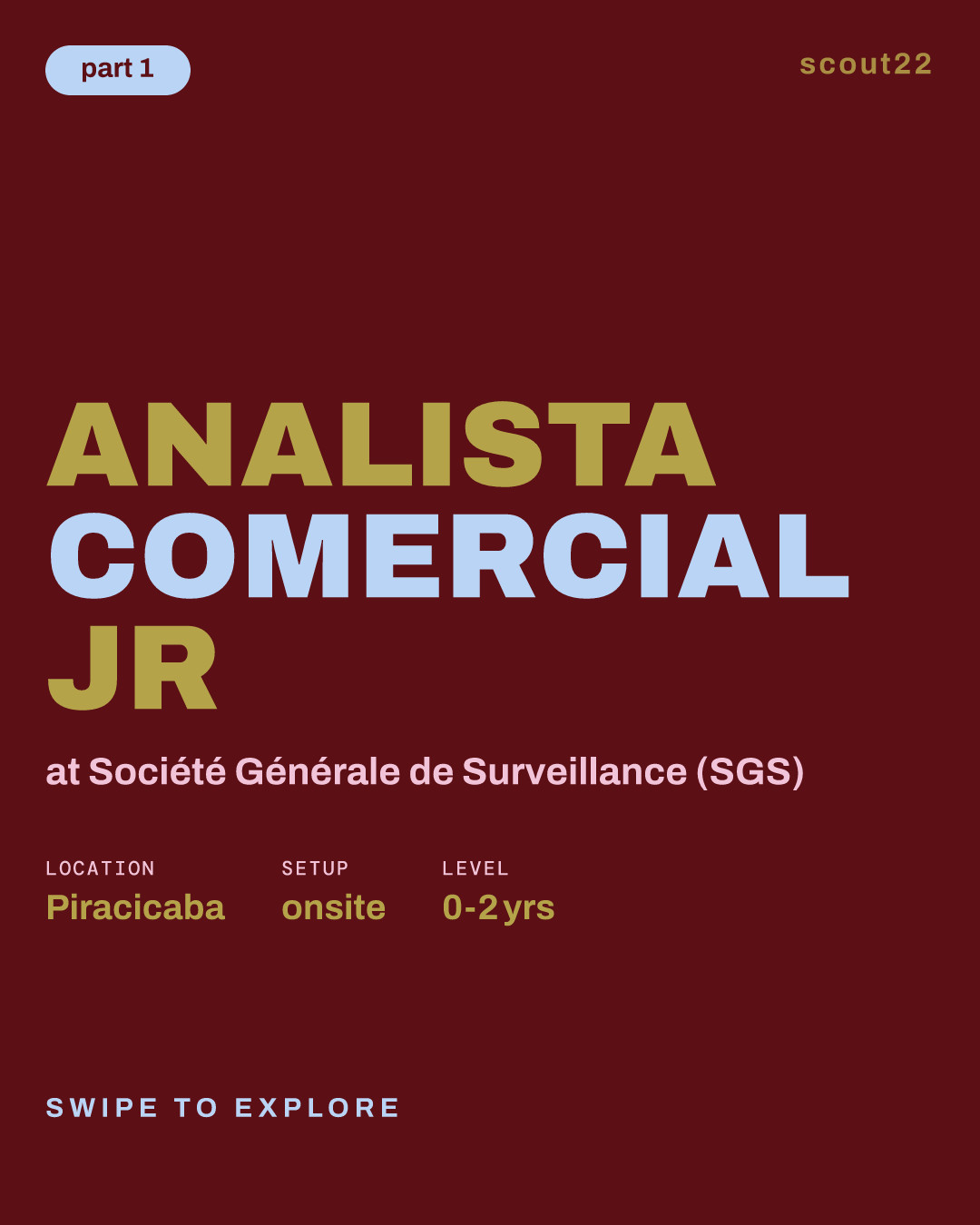 ANALISTA COMERCIAL JR at Société Générale de Surveillance (SGS)
