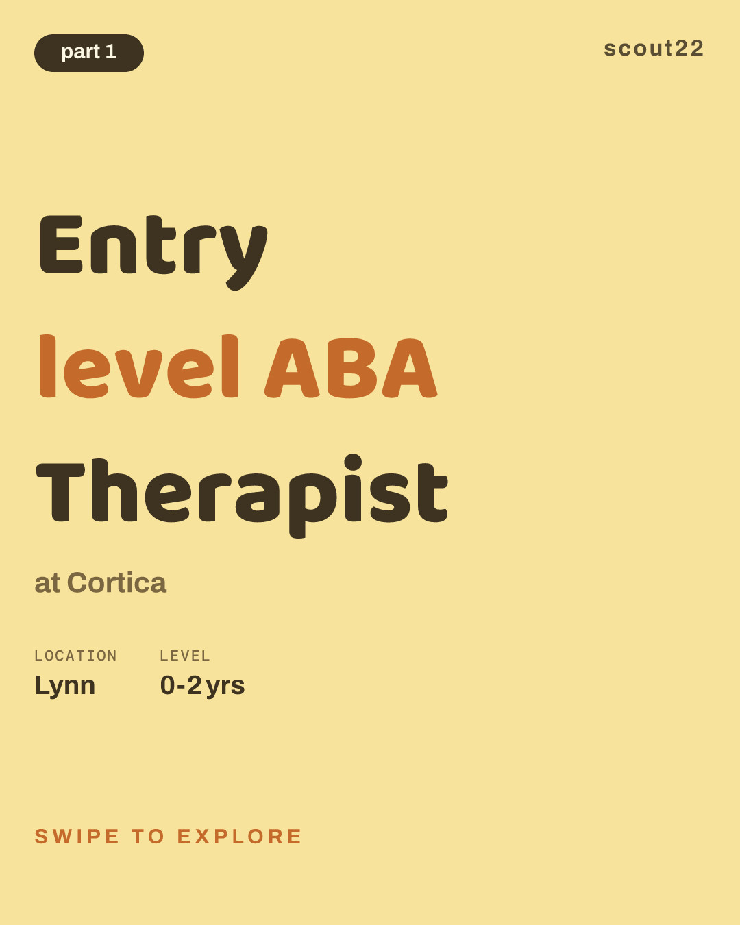 Entry level ABA Therapist at Cortica