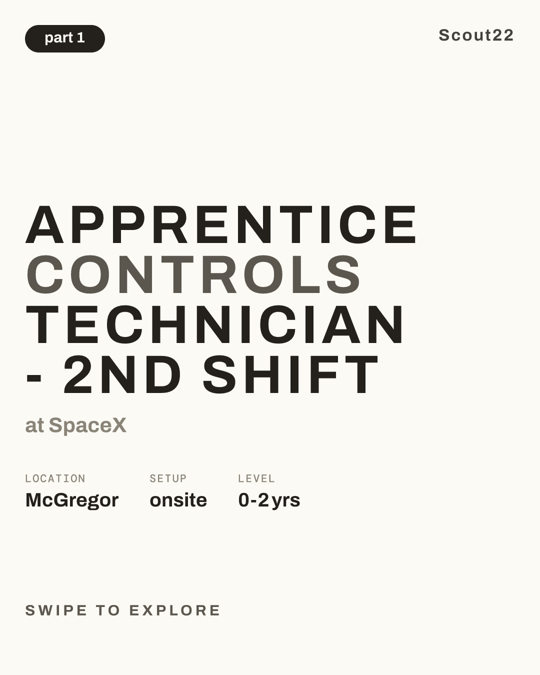 Apprentice Controls Technician - 2nd Shift at SpaceX