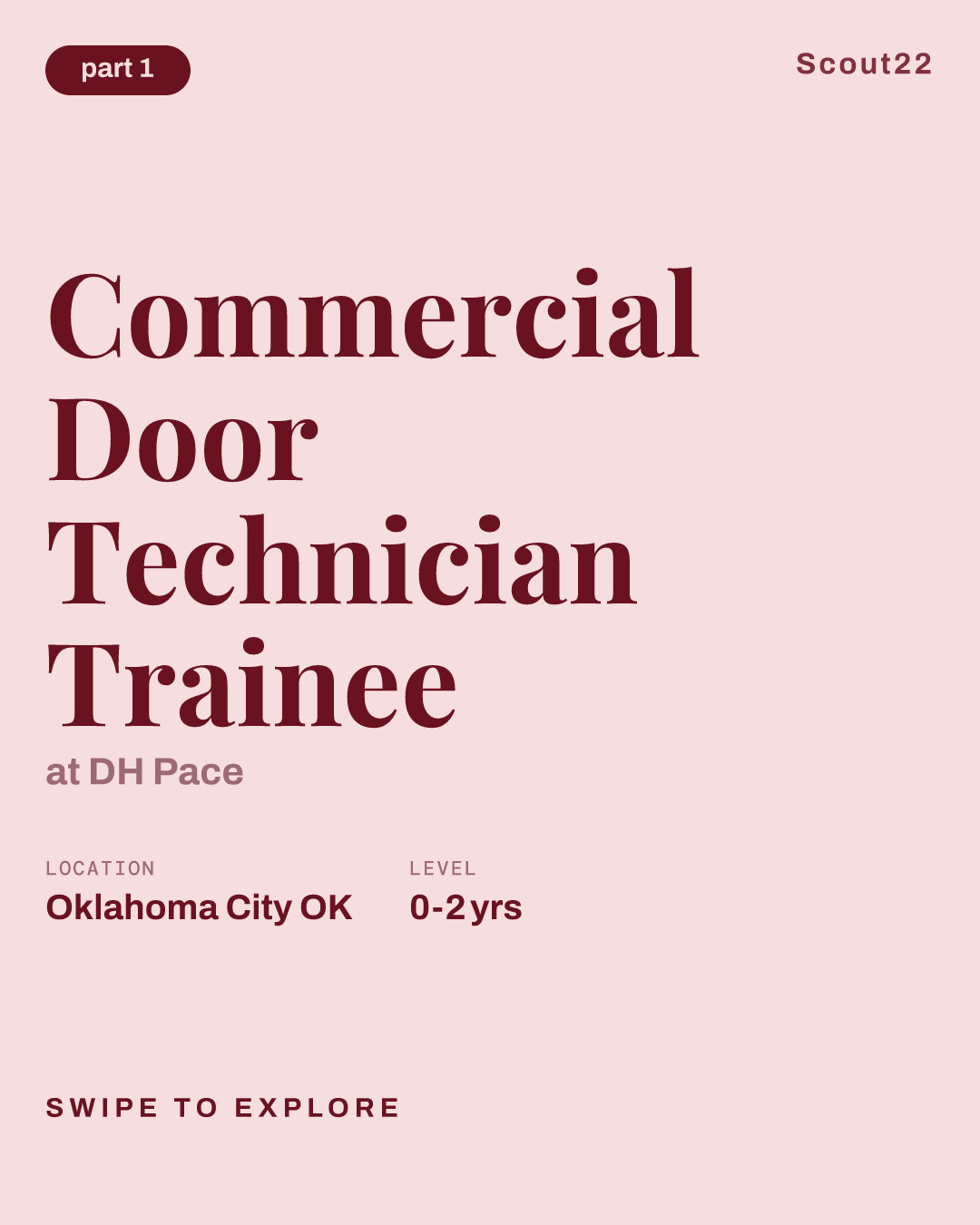 Commercial Door Technician Trainee at DH Pace