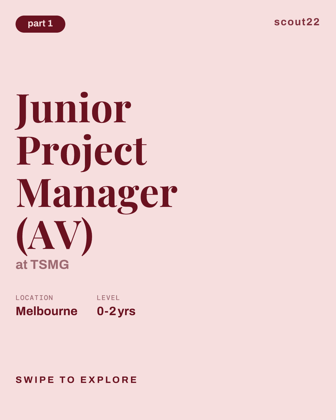 Junior Project Manager (AV) at TSMG