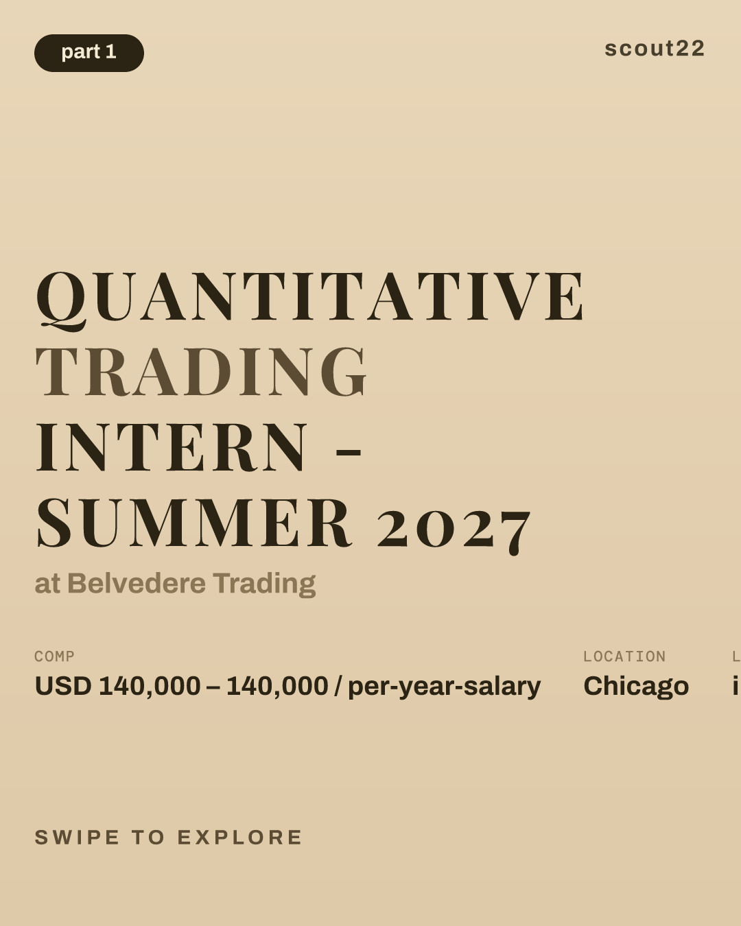 Quantitative Trading Intern - Summer 2027 at Belvedere Trading