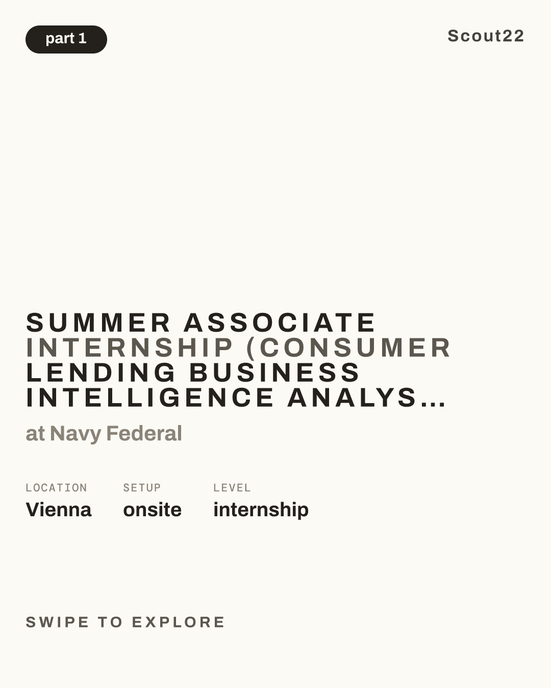 Summer Associate Internship (Consumer Lending Business Intelligence Analyst) at Navy Federal