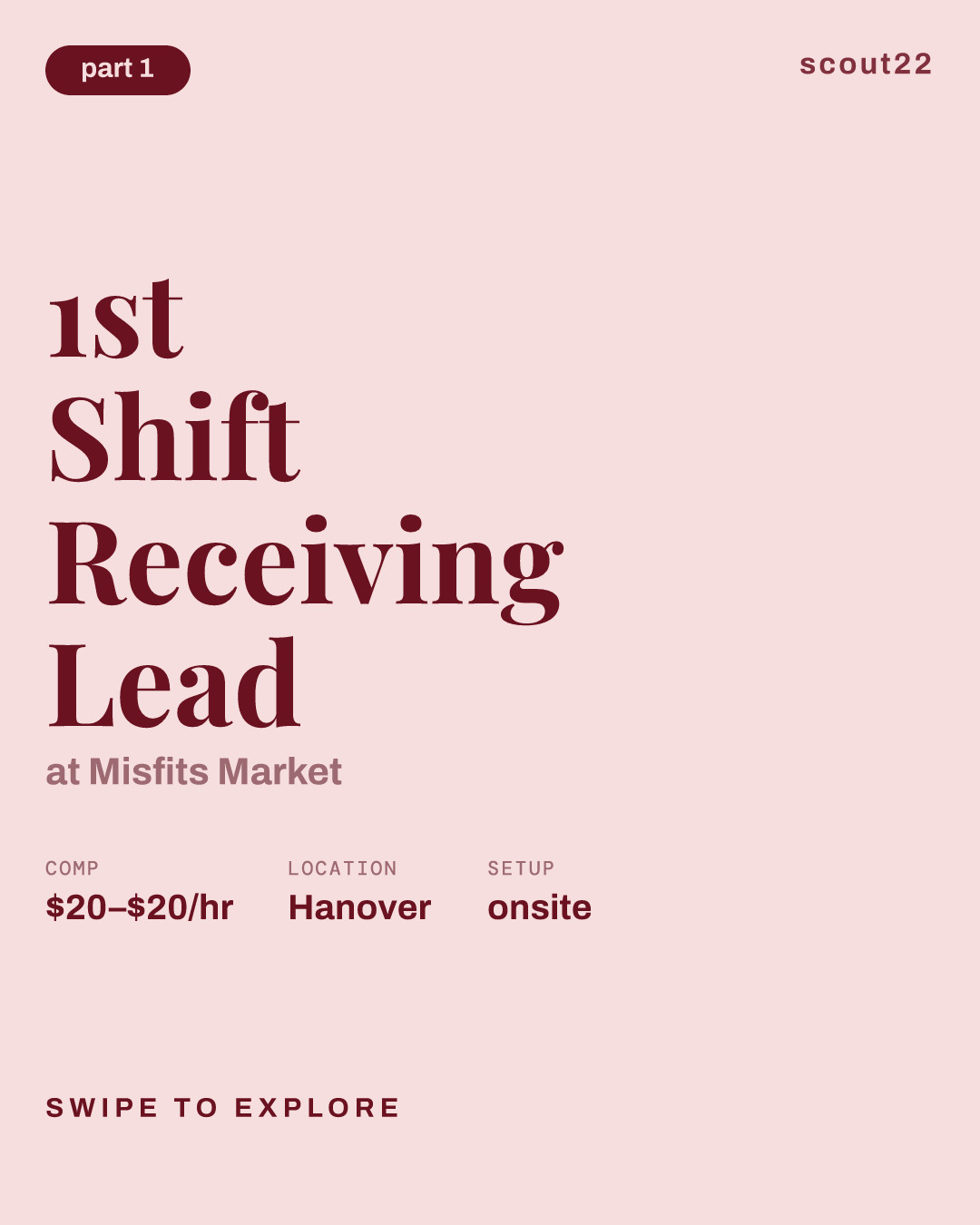 1st Shift Receiving Lead at Misfits Market