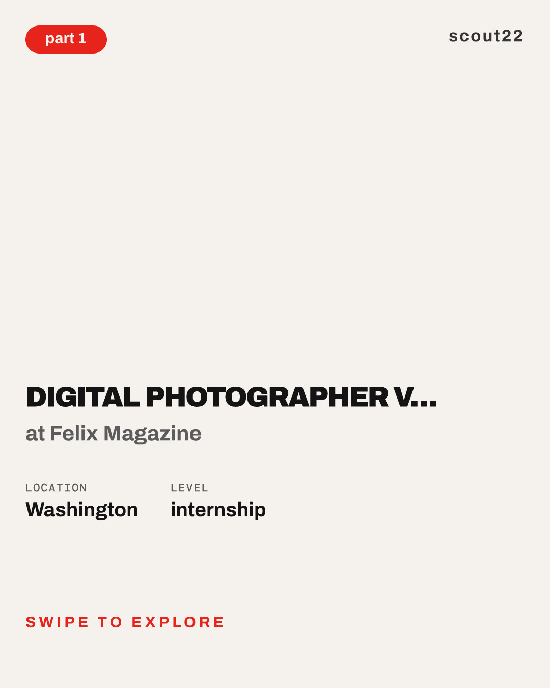 Digital Photographer Volunteer/Intern for 100 Women in S.T.E.M. Program at Felix Magazine