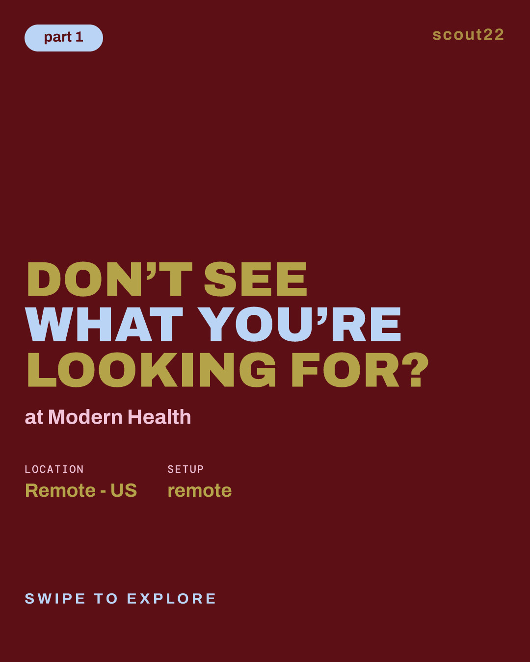 Don’t see what you’re looking for? at Modern Health