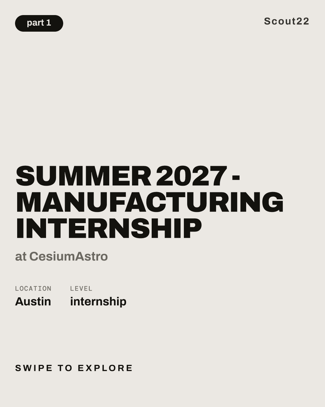 Summer 2027 - Manufacturing Internship at CesiumAstro