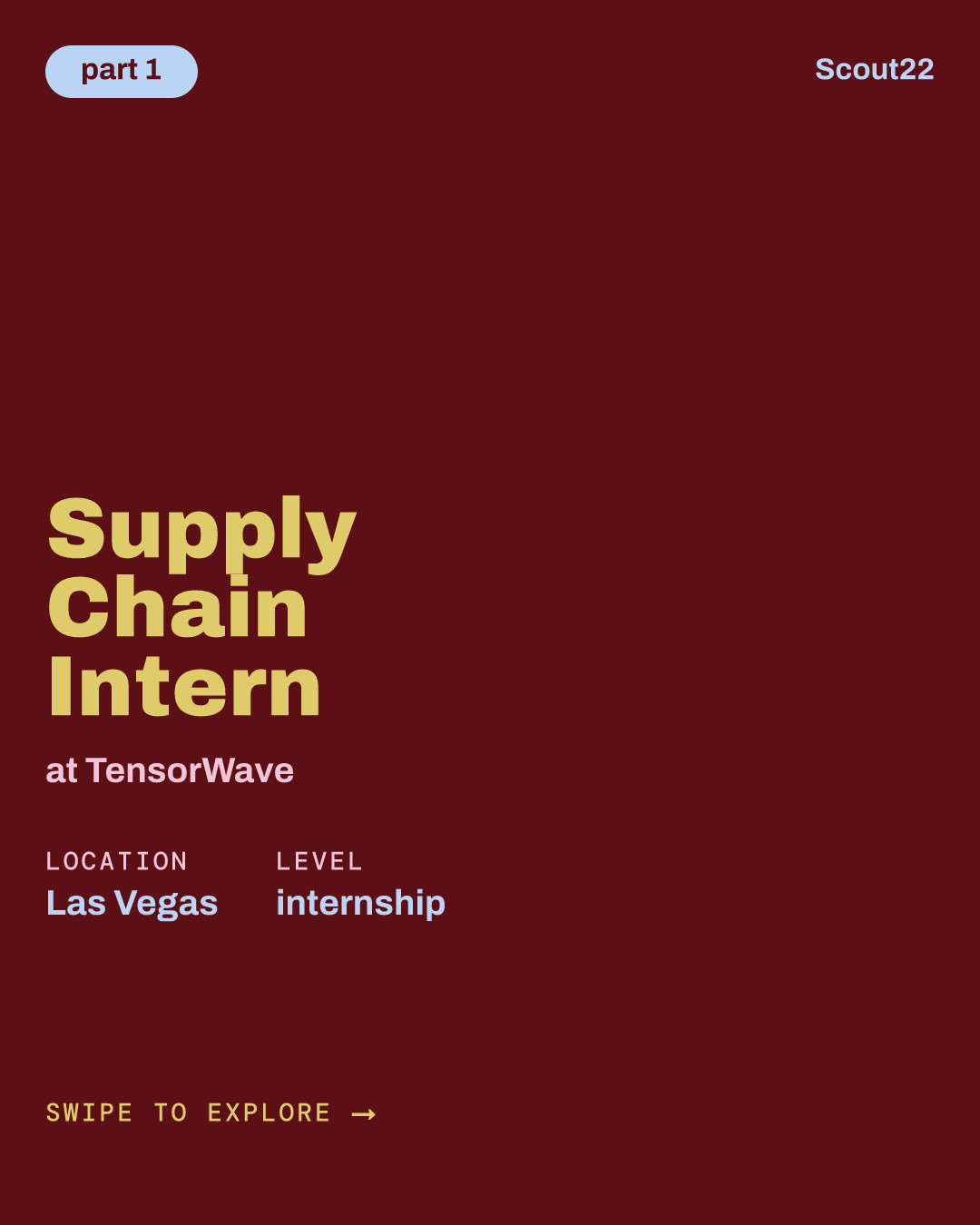 Supply Chain Intern at TensorWave