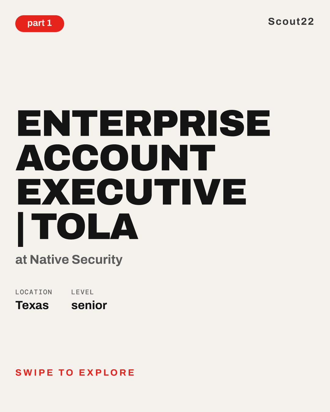 Enterprise Account Executive | TOLA at Native Security