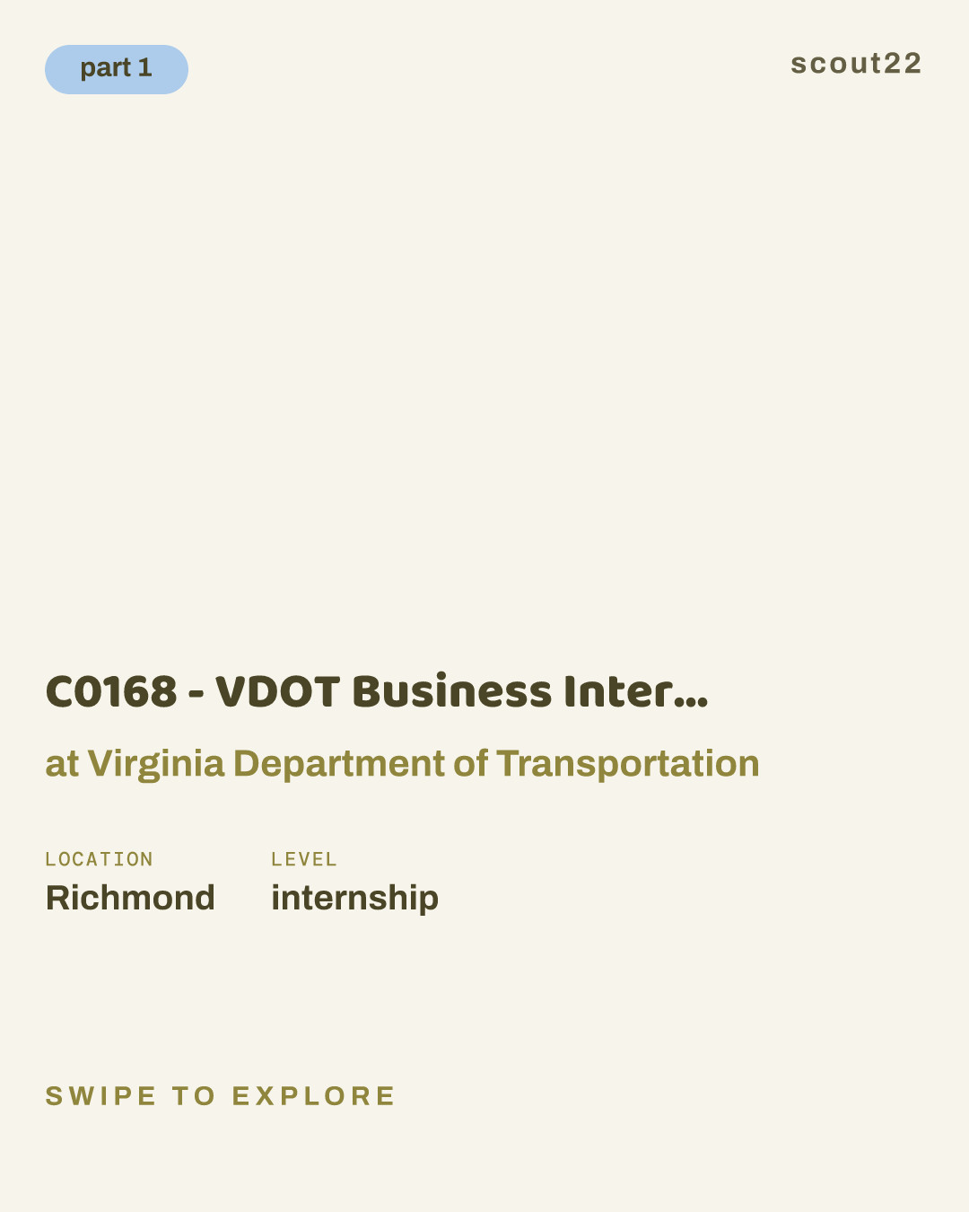 C0168 - VDOT Business Intern Wage at Virginia Department of Transportation