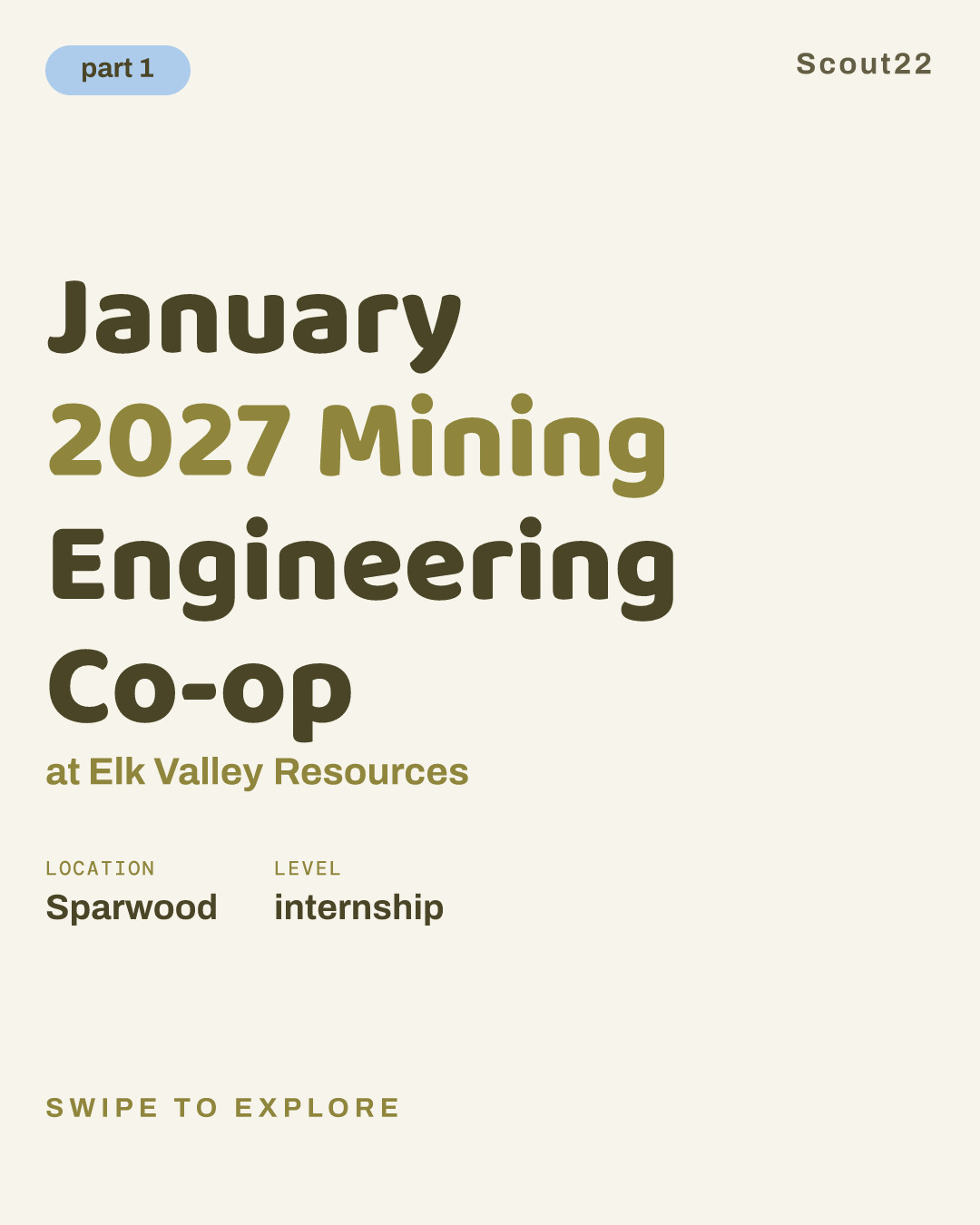 January 2027 Mining Engineering Co-op at Elk Valley Resources