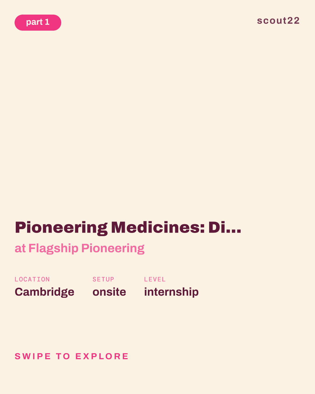 Pioneering Medicines: Digital CMC TechOps Co-Op at Flagship Pioneering