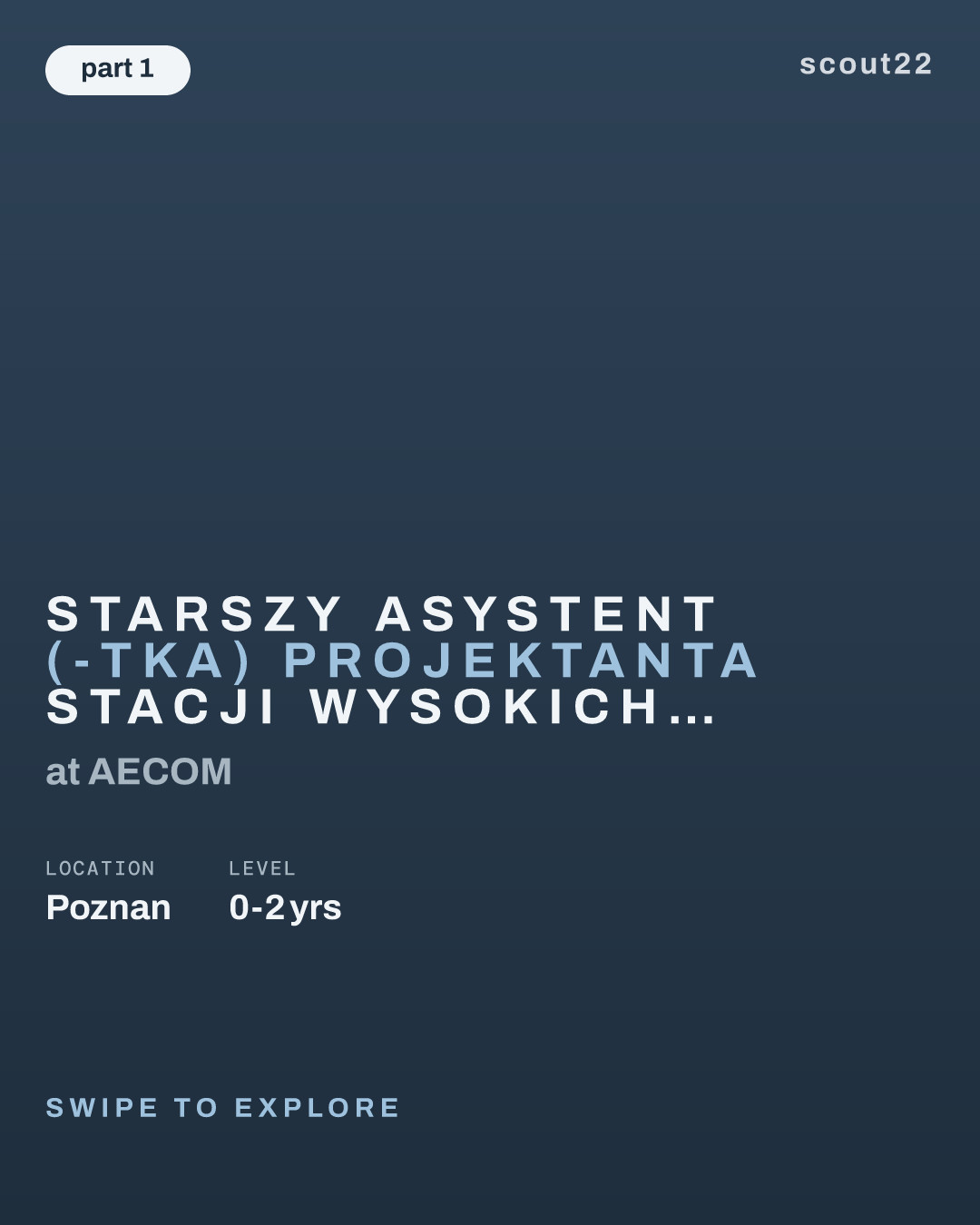 Starszy Asystent (-tka) Projektanta Stacji Wysokich Napięć / High Voltage Substation Junior Engineer at AECOM
