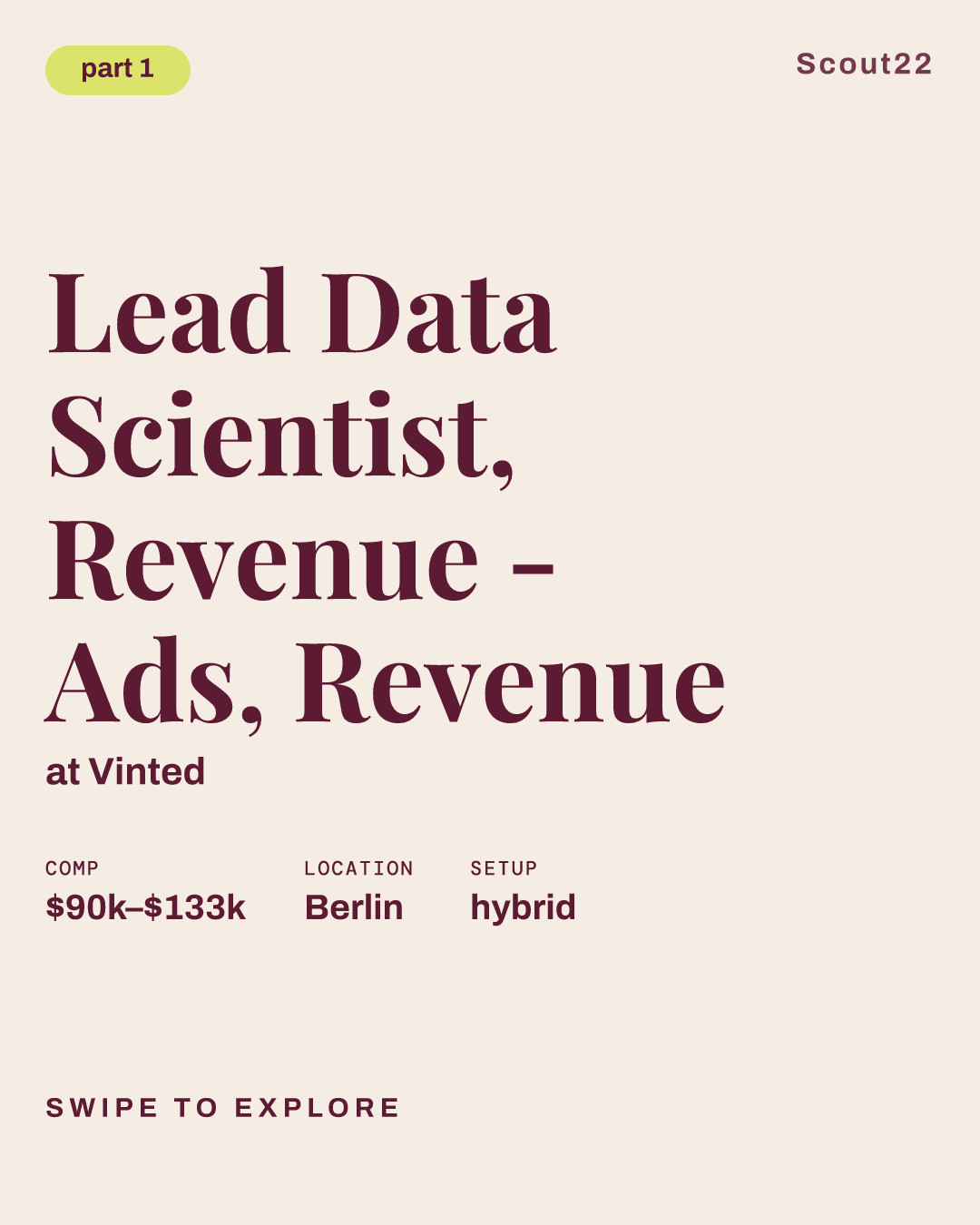 Lead Data Scientist, Revenue - Ads, Revenue at Vinted