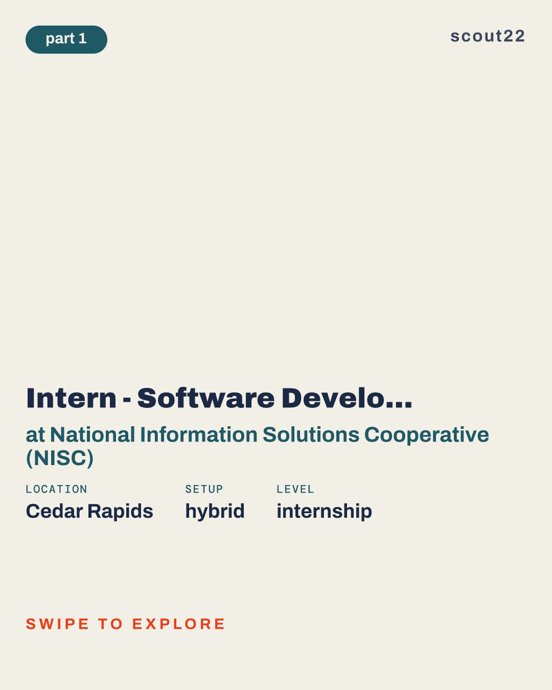 Intern - Software Development (AI Development) at National Information Solutions Cooperative (NISC)