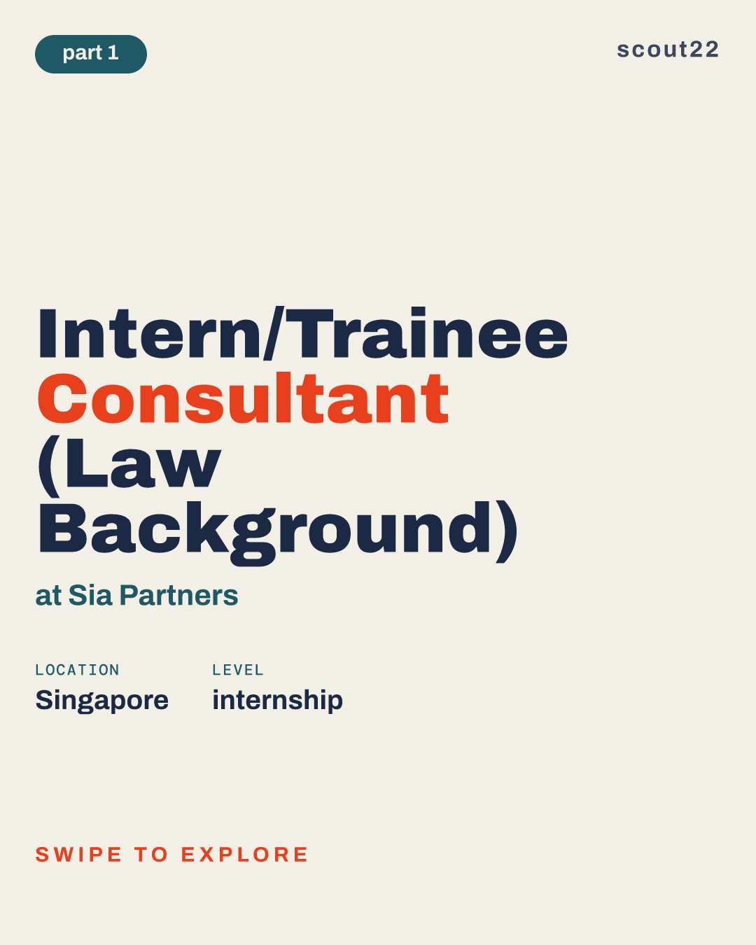 Intern/Trainee  Consultant (Law Background) at Sia Partners