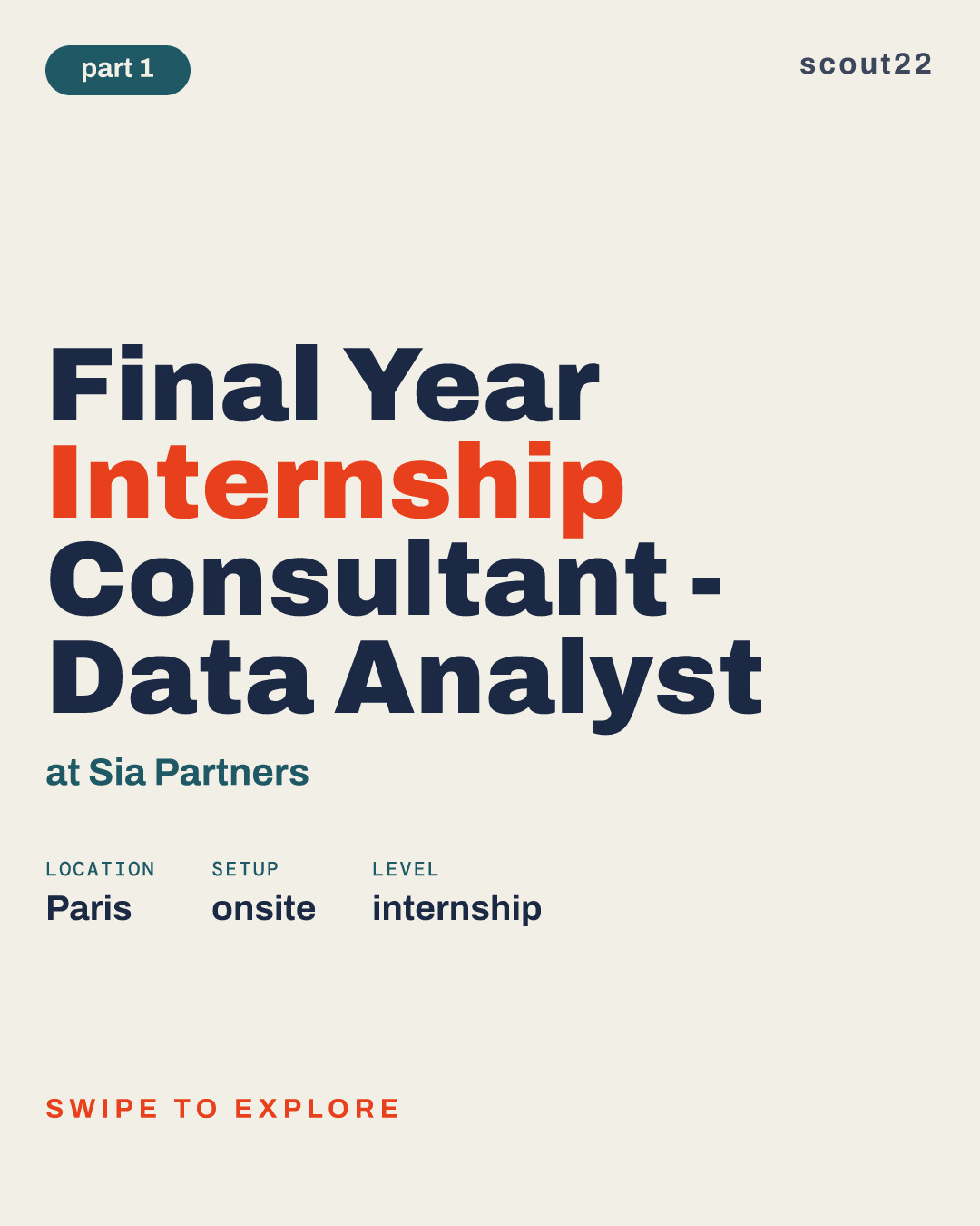 Final Year Internship Consultant - Data Analyst at Sia Partners