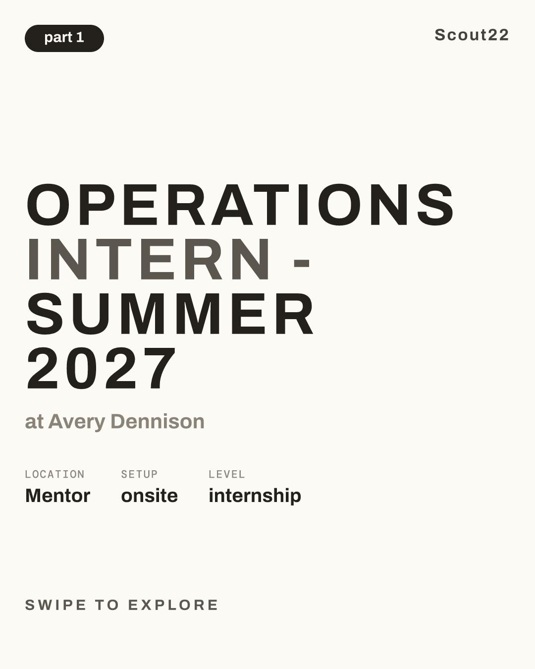 Operations Intern - Summer 2027 at Avery Dennison