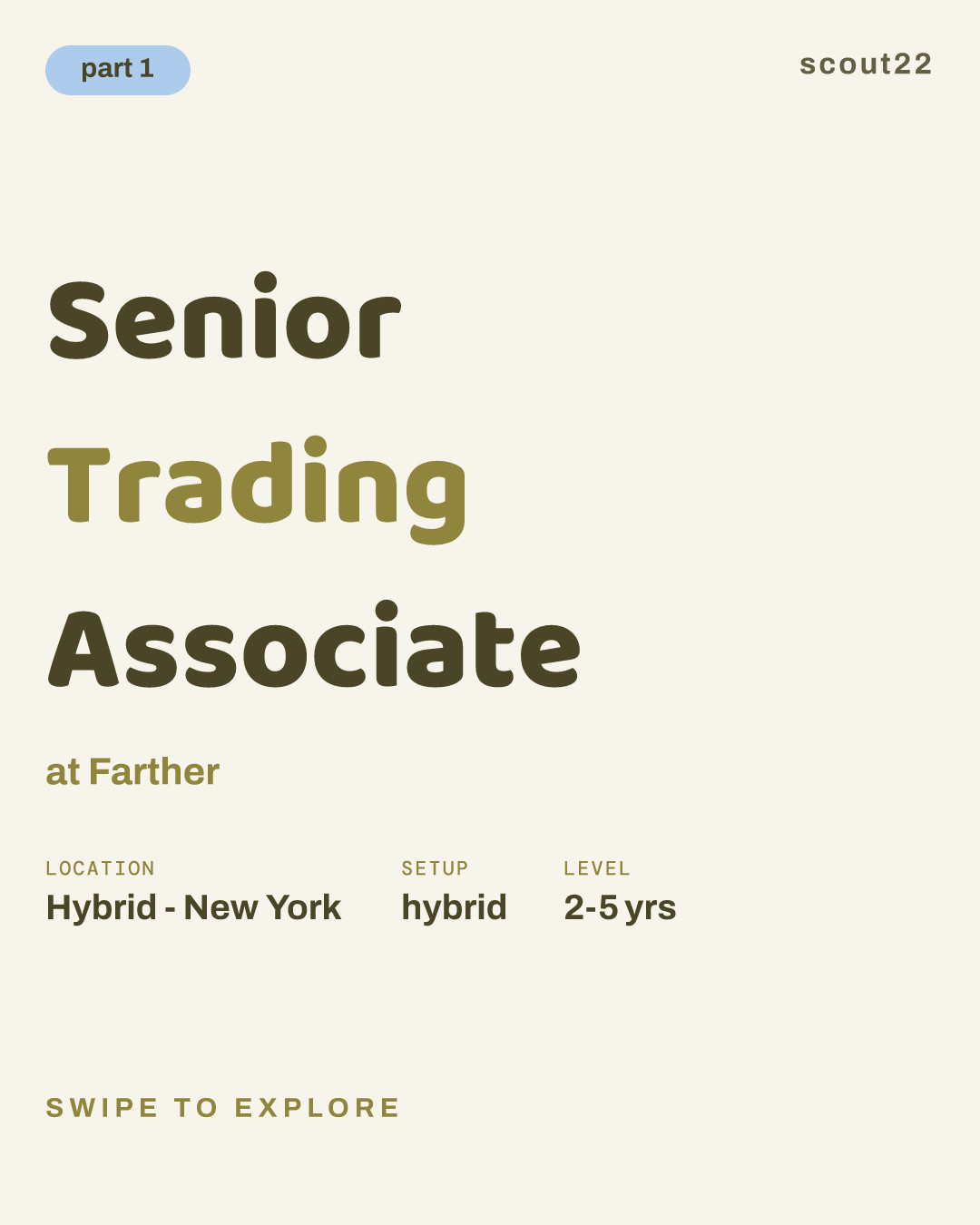Senior Trading Associate at Farther