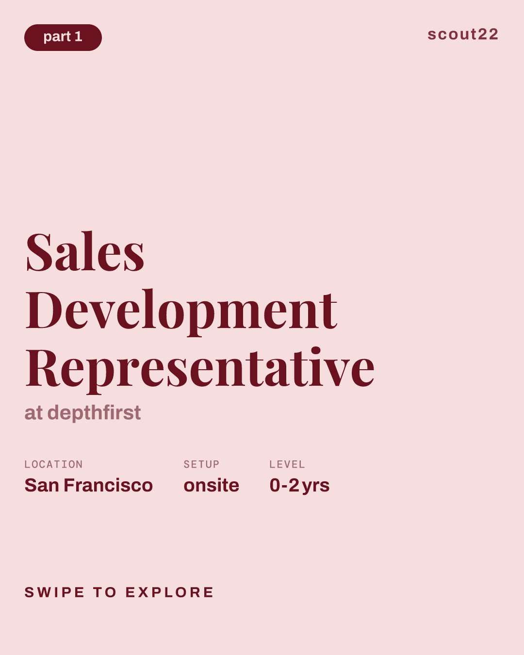 Sales Development Representative at depthfirst