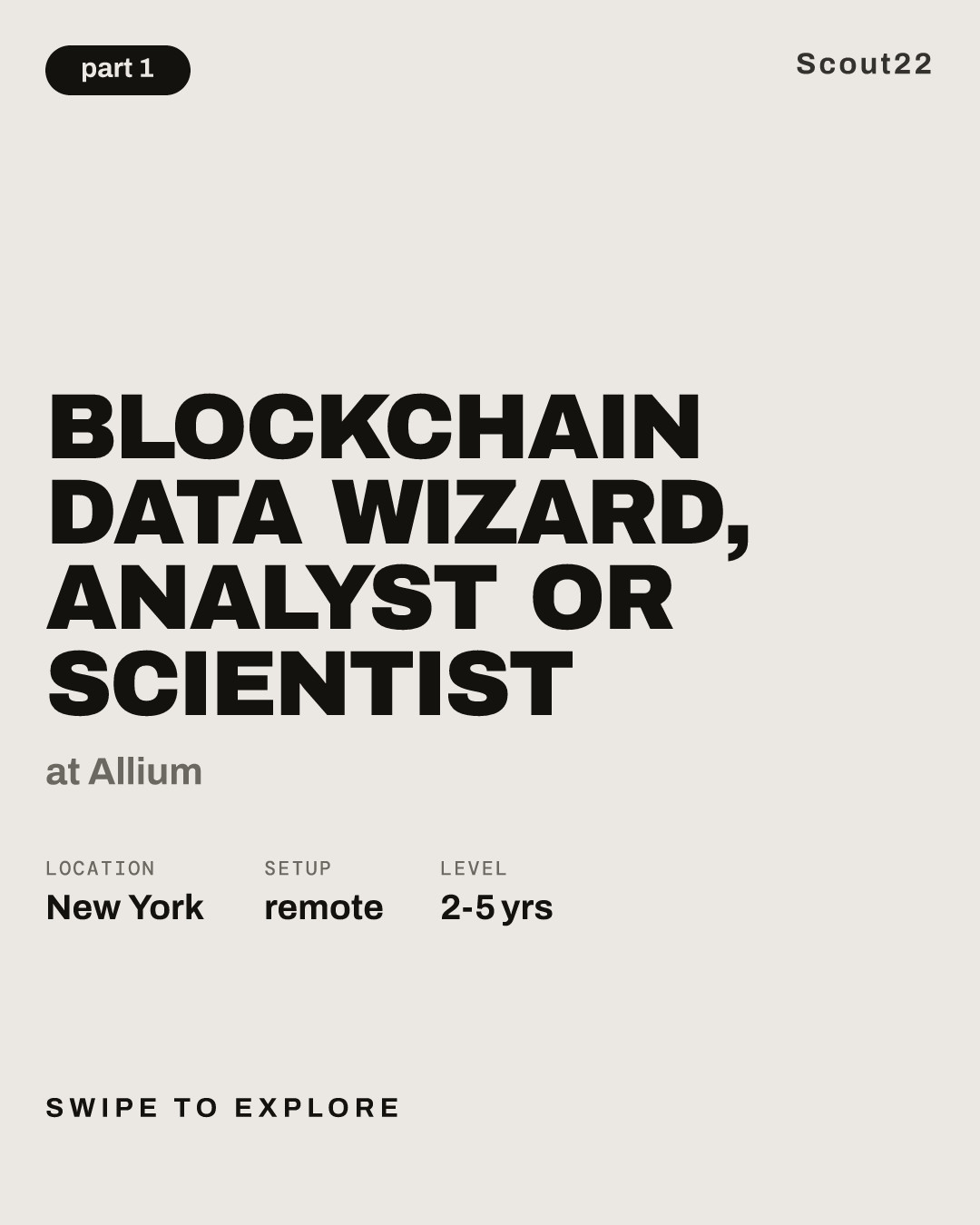 Blockchain Data Wizard, Analyst or Scientist at Allium