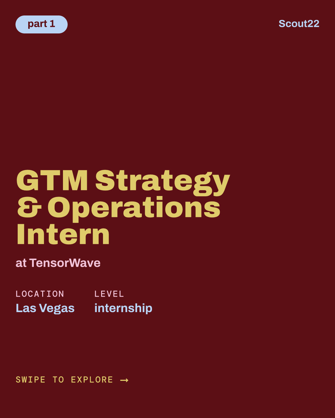 GTM Strategy & Operations Intern at TensorWave