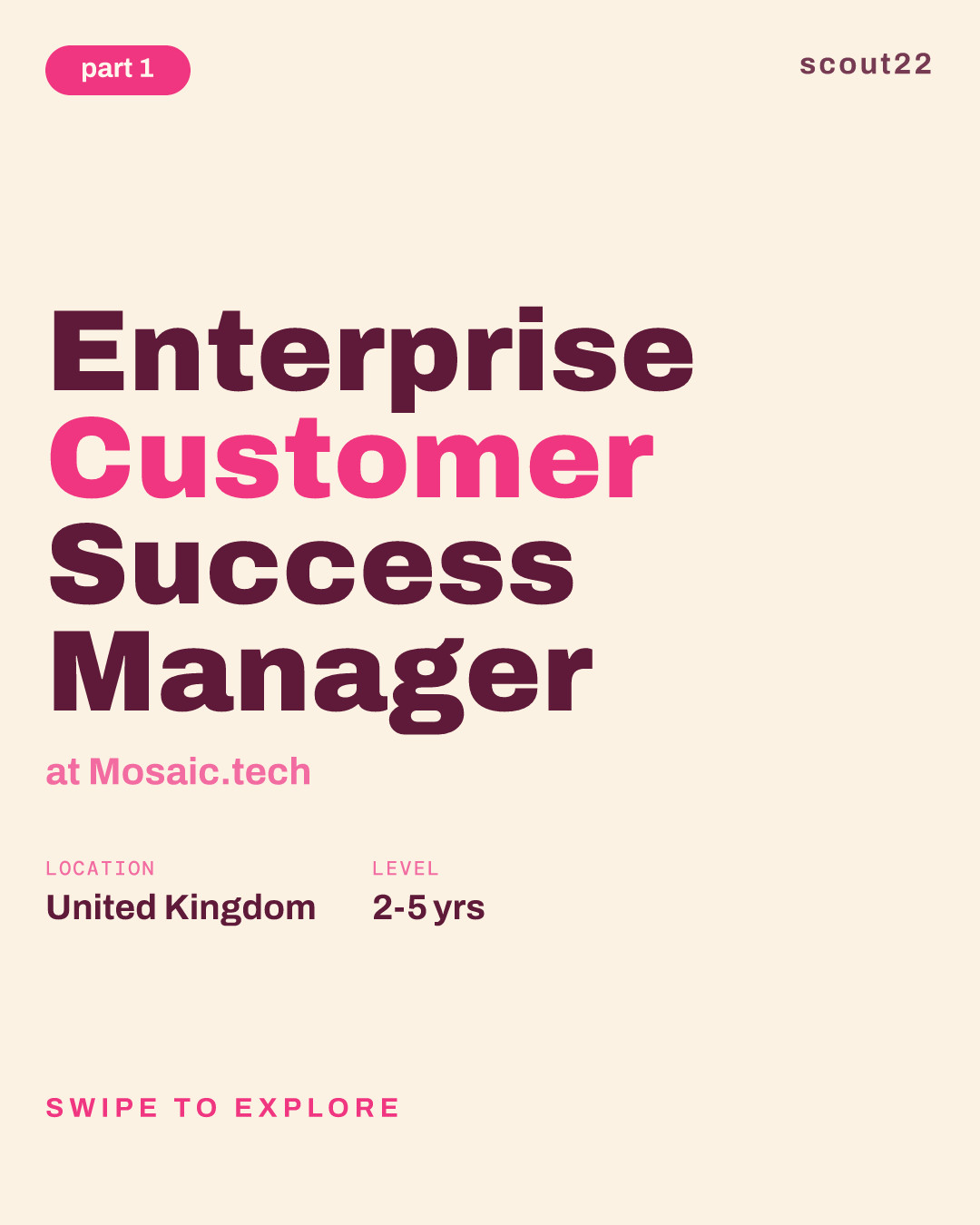 Enterprise Customer Success Manager at Mosaic.tech