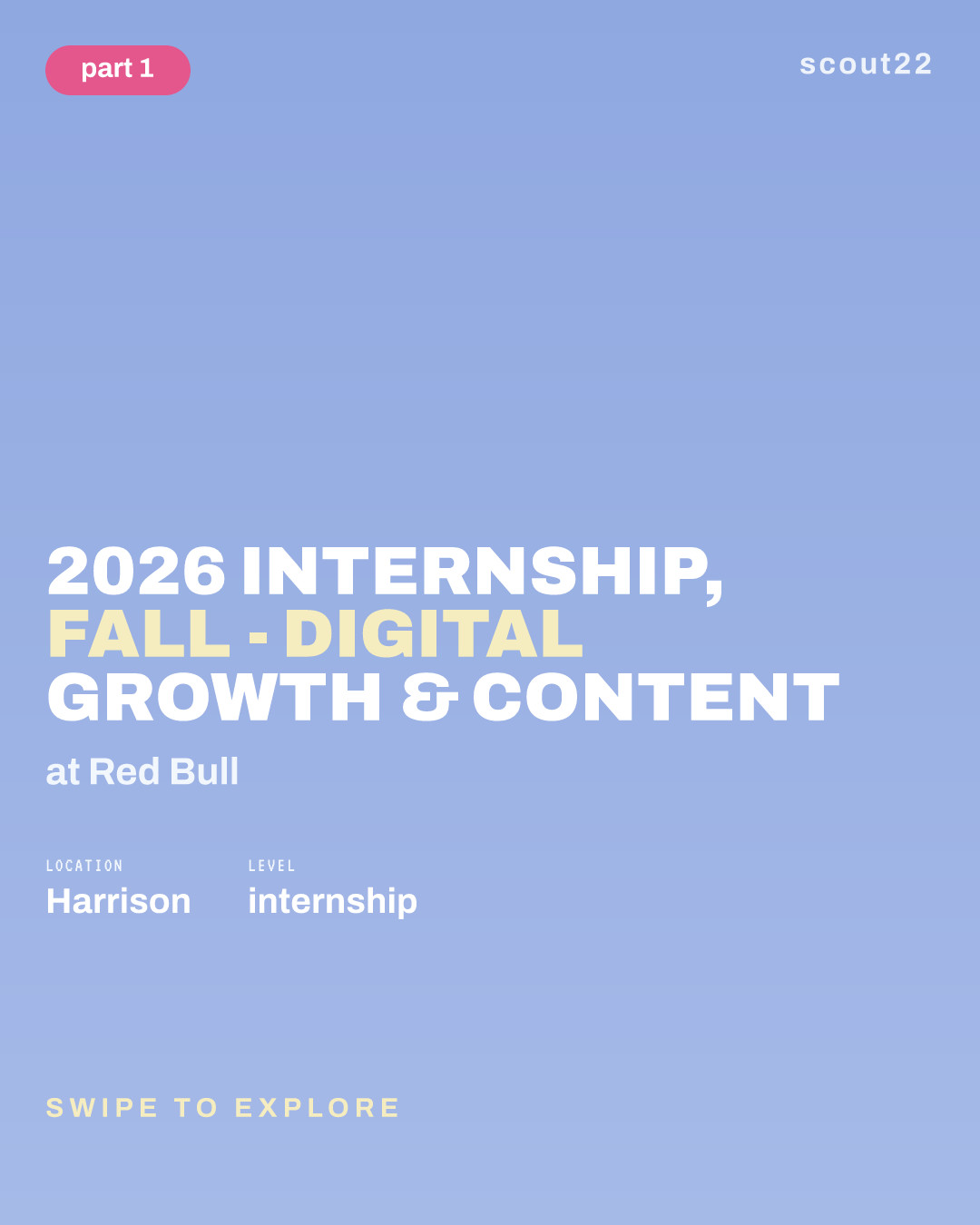 2026 Internship, Fall - Digital Growth & Content at Red Bull
